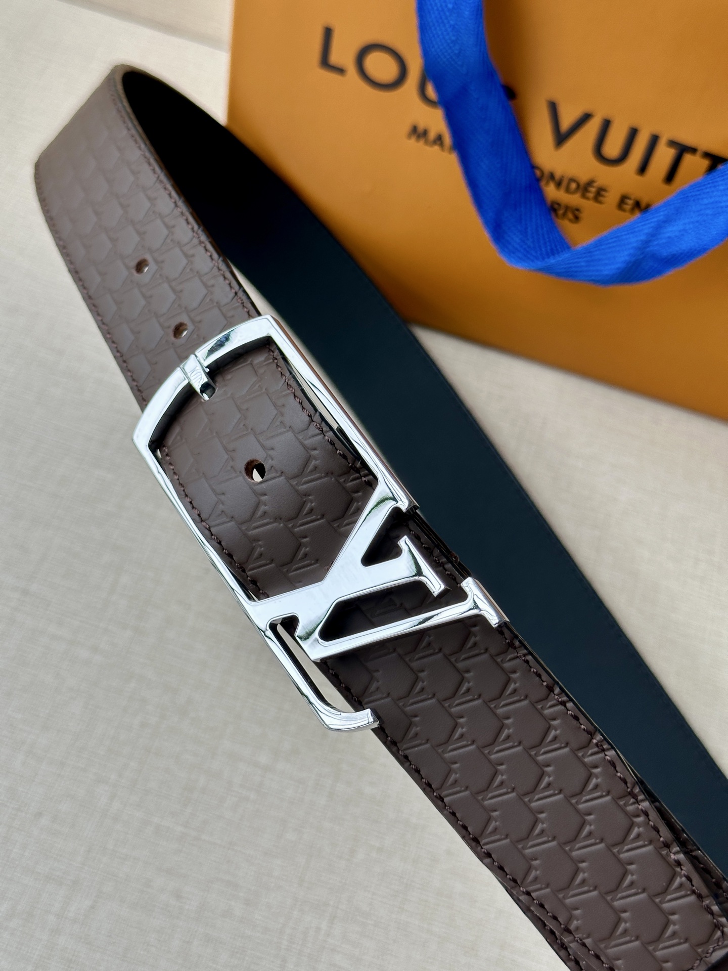 Leather Belt Silver S