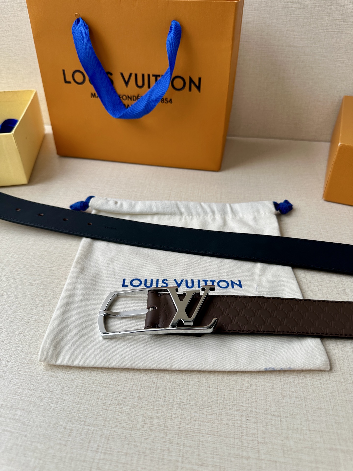 Leather Belt Silver S