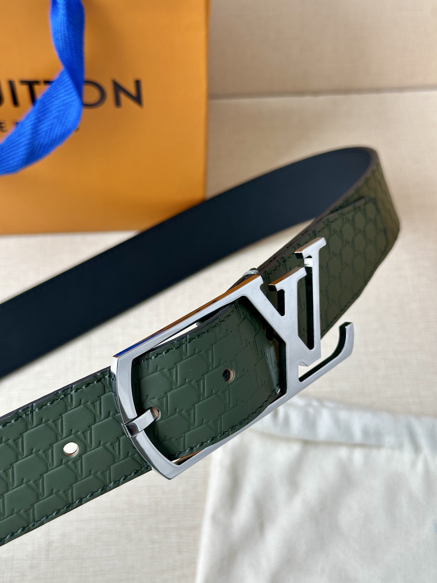 Leather Belt Silver S
