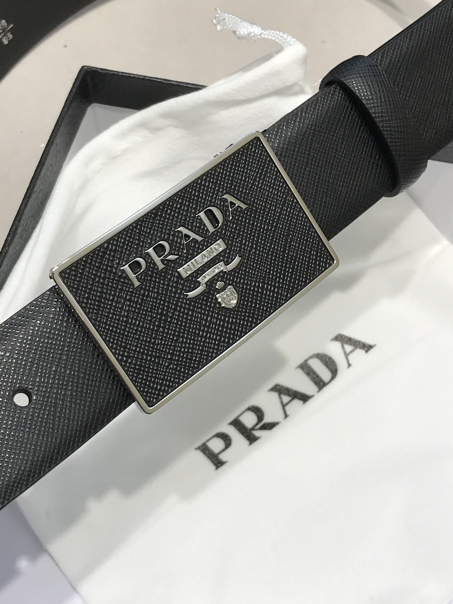 Prada Leather Belt Top Grain Leather M