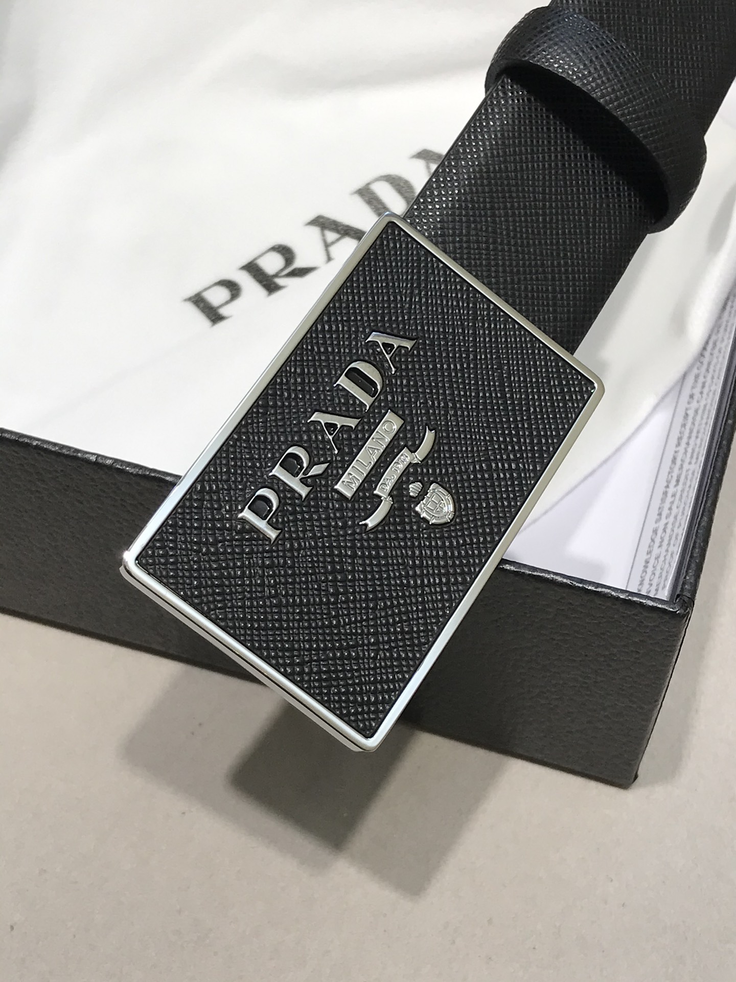 Prada Leather Belt Top Grain Leather M