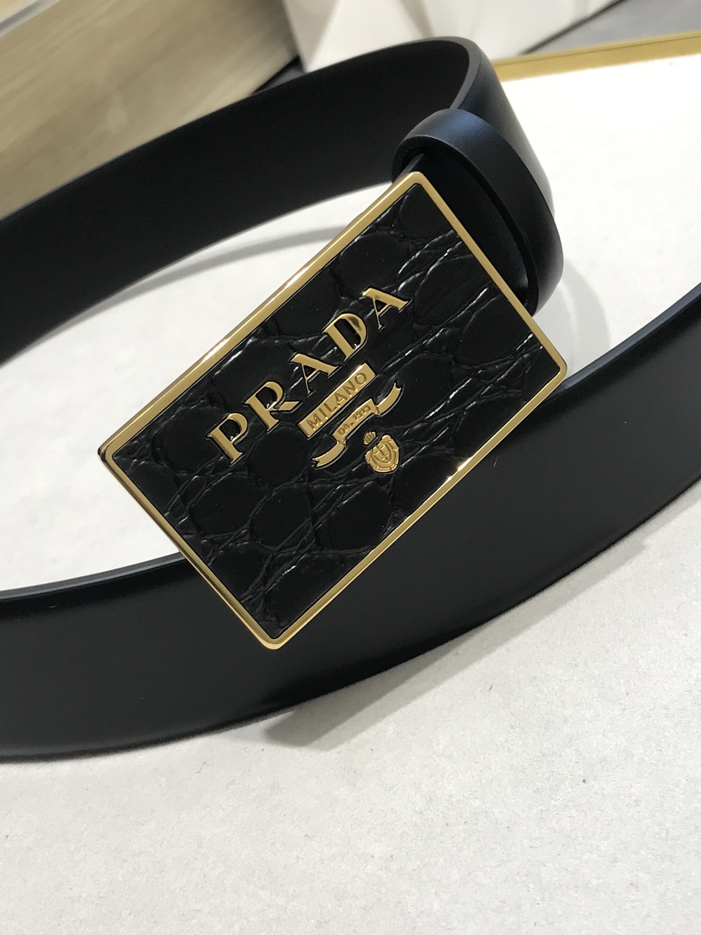 Prada Leather Belt Top Grain Leather M