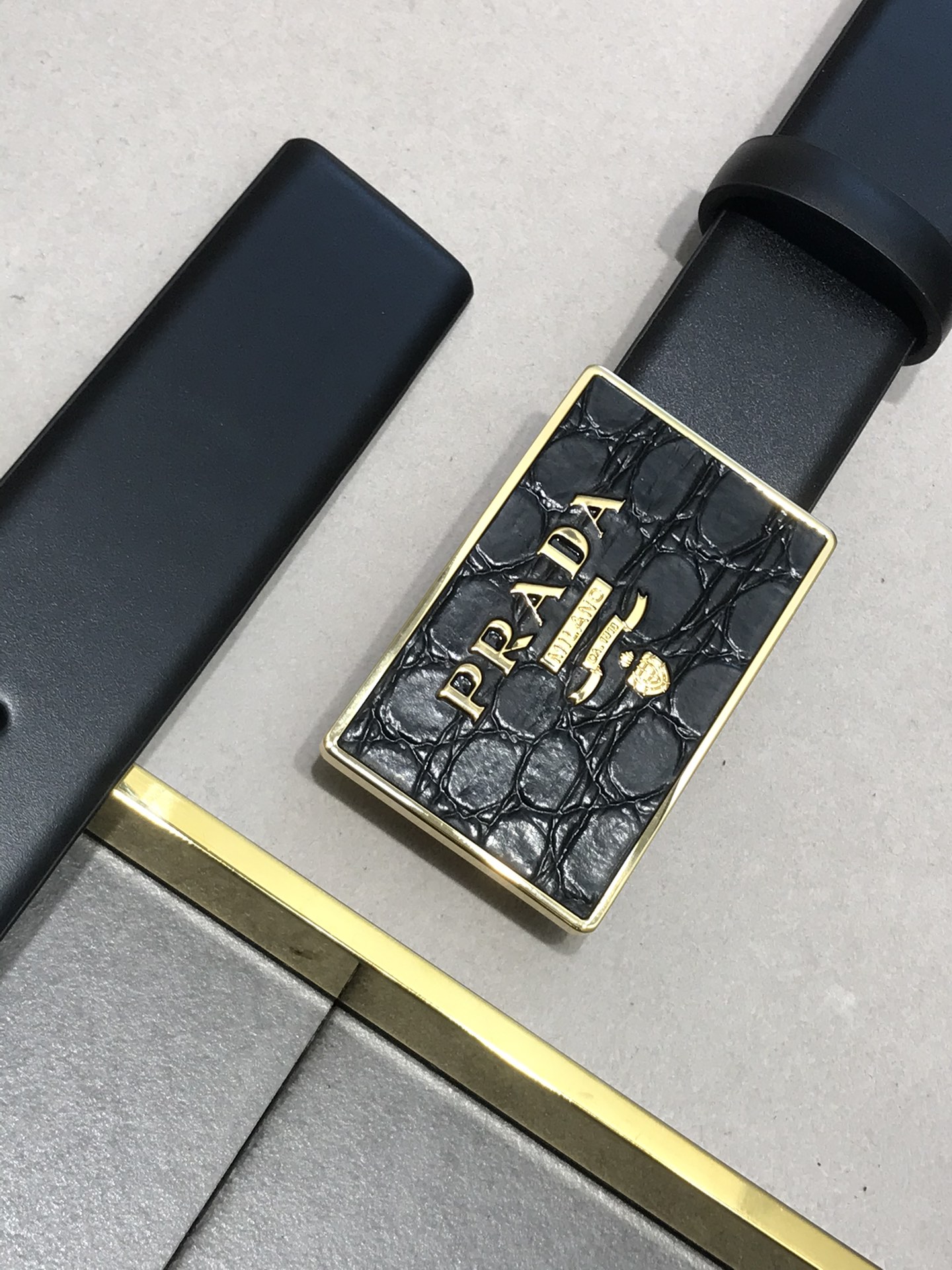 Prada Leather Belt Top Grain Leather M