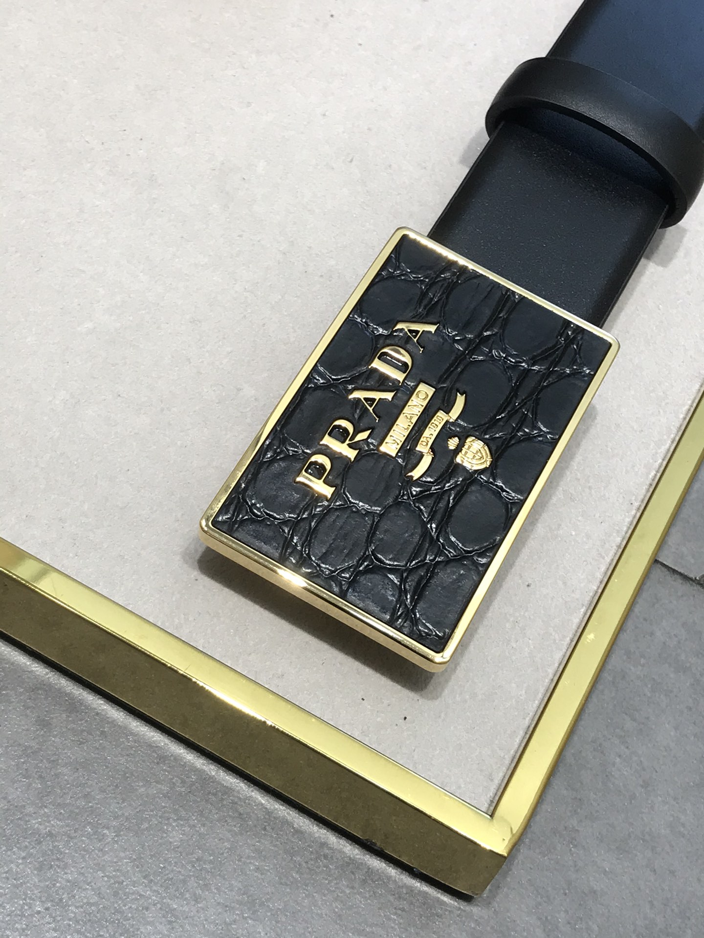 Prada Leather Belt Top Grain Leather M