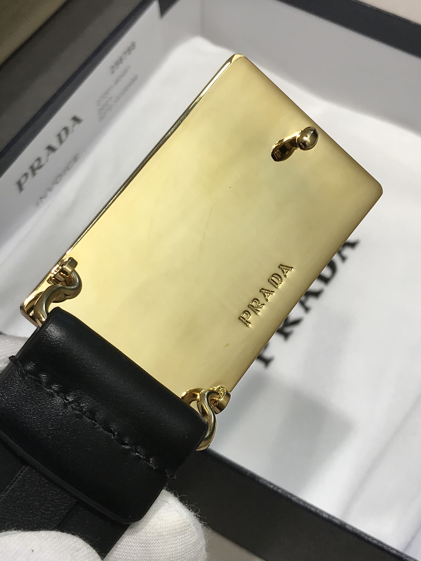 Prada Leather Belt Top Grain Leather M