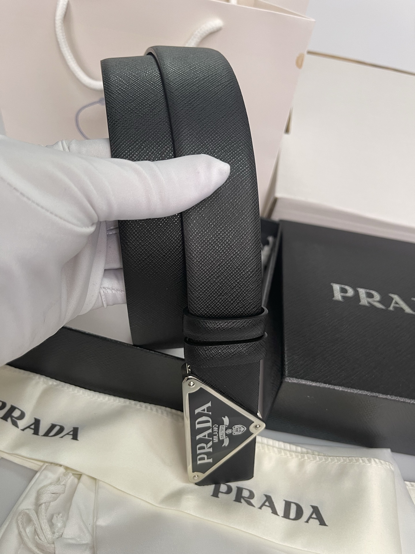 Prada Male Basic Belt Cow Leather S-m