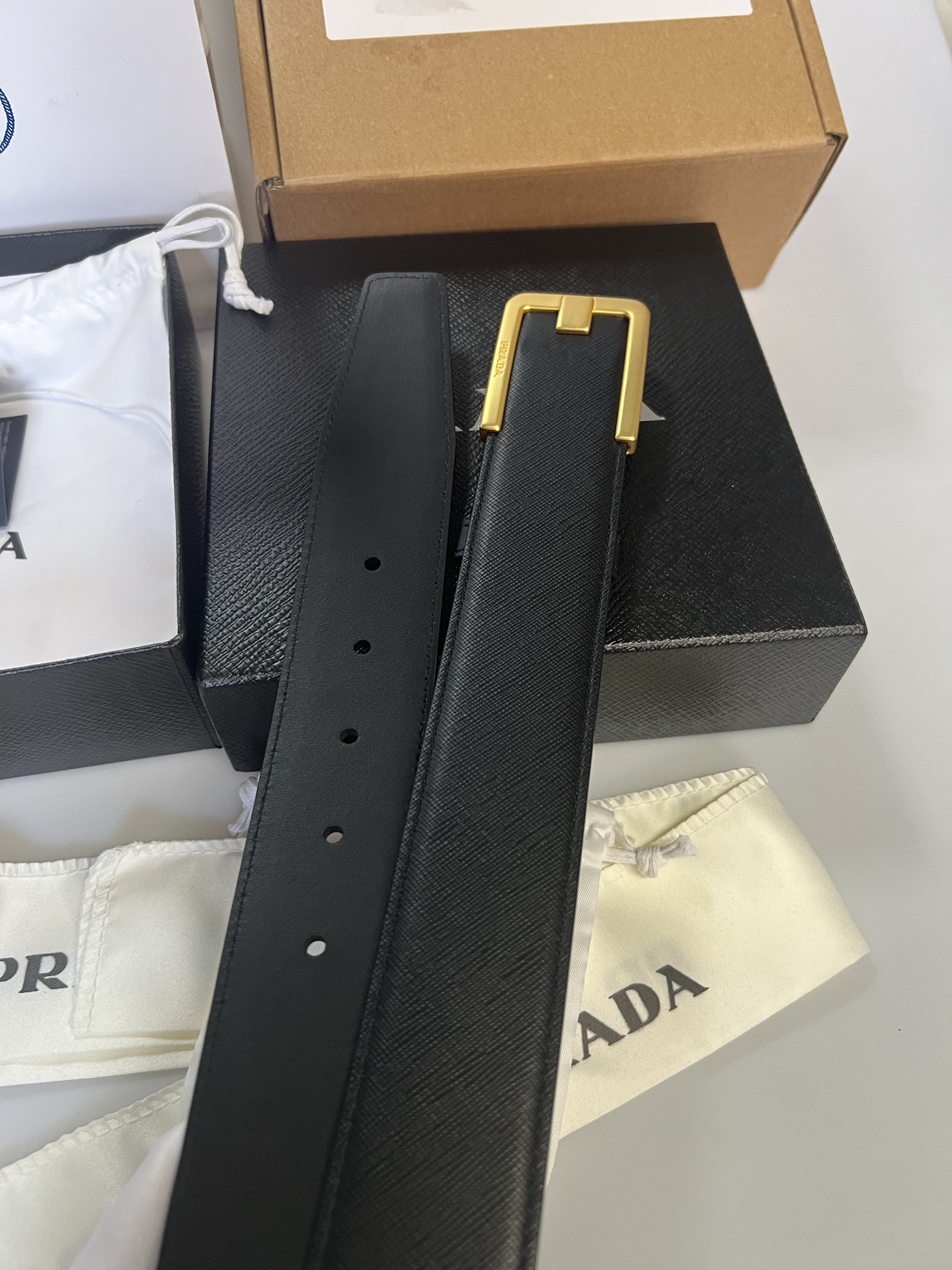 Prada Male Basic Belt Cow Leather S-m