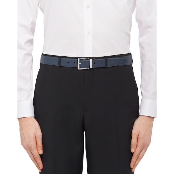 Prada Male Pin Buckle Belt Cow Leather Black S-m