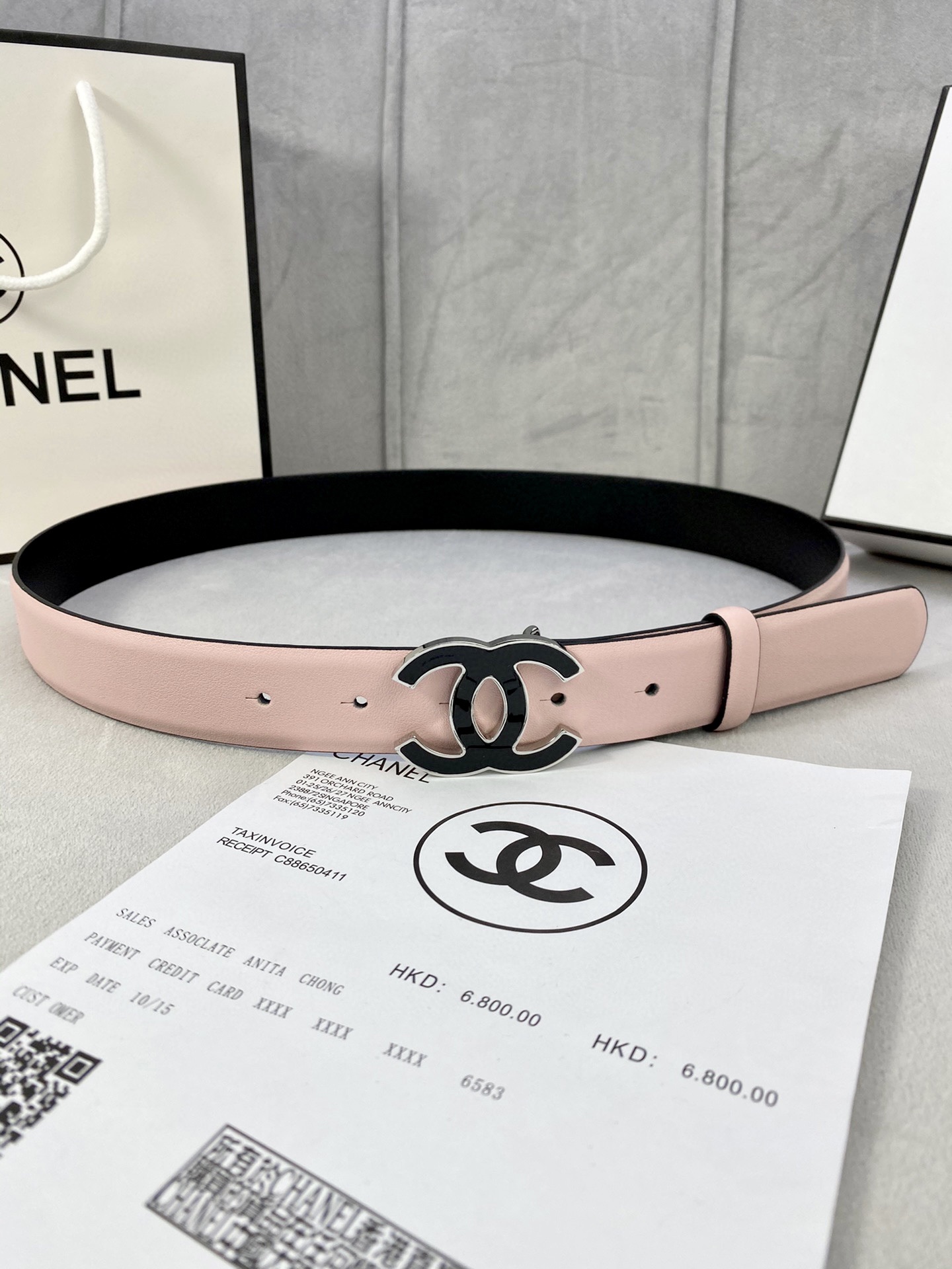 Chanel Female Basic Belt Cow Leather Silver M-l