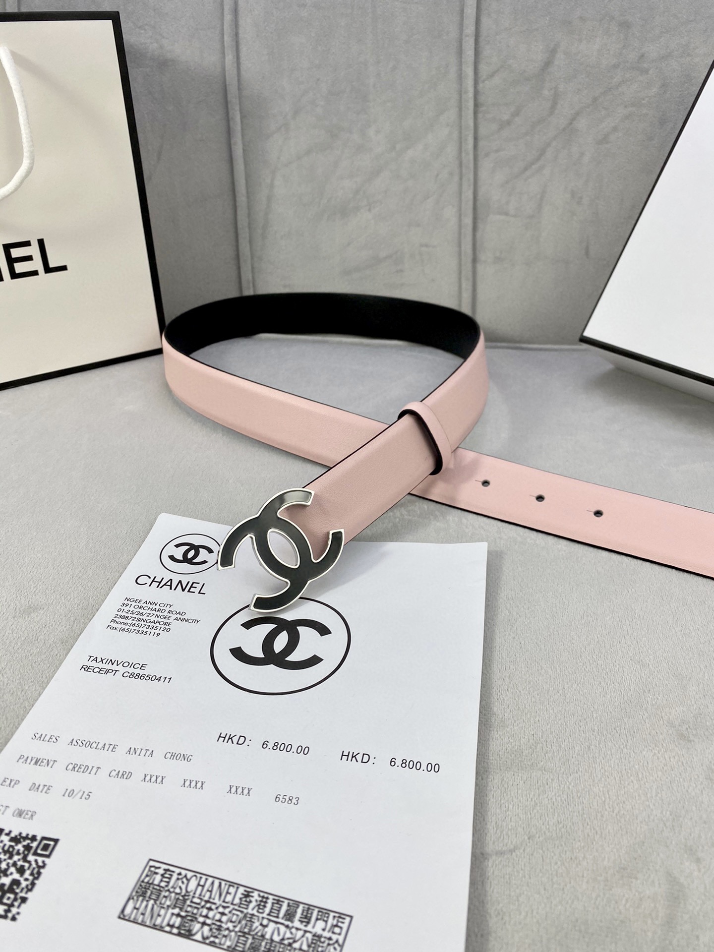 Chanel Female Basic Belt Cow Leather Silver M-l