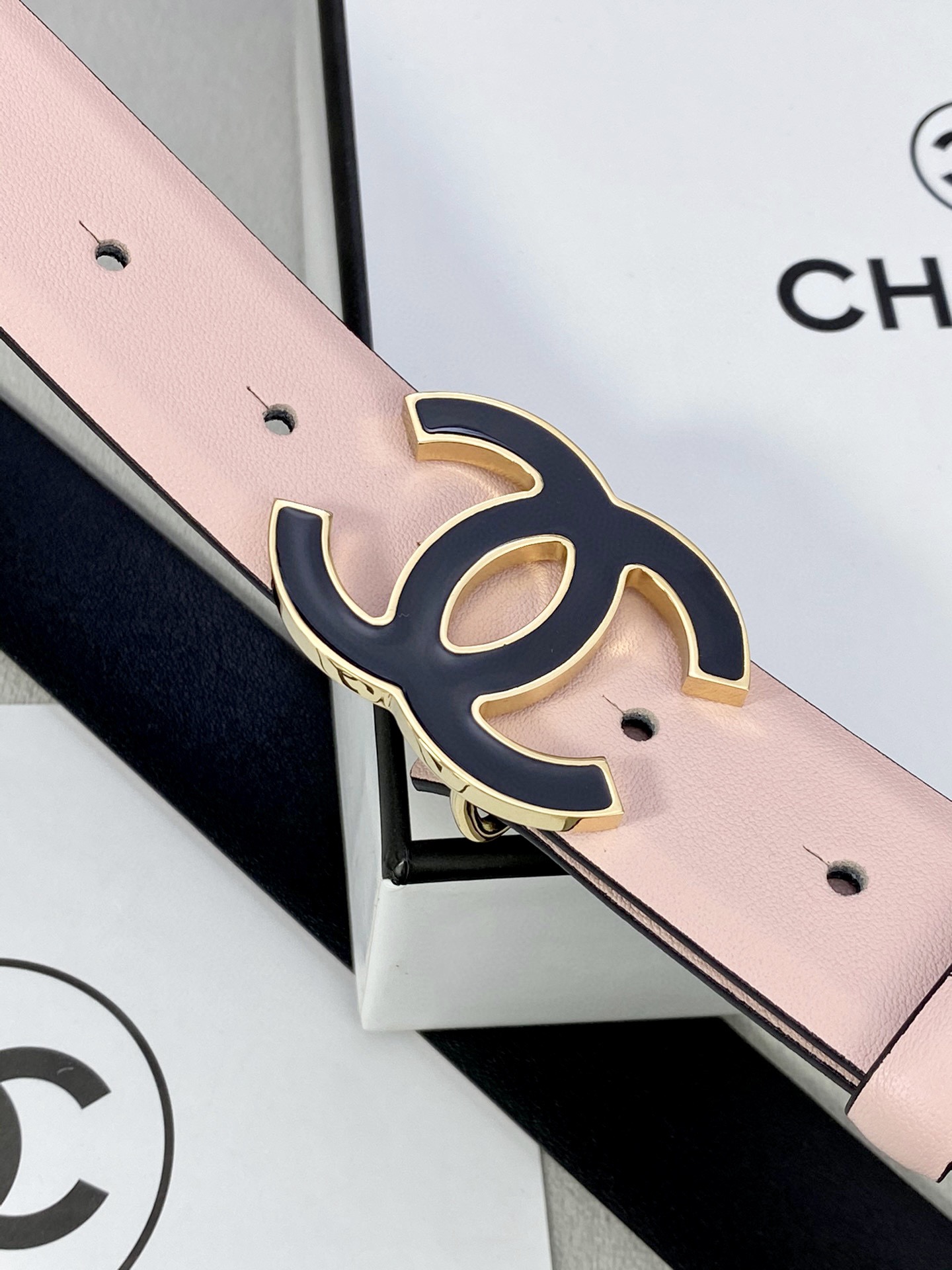 Chanel Female Basic Belt Cow Leather Silver M-l