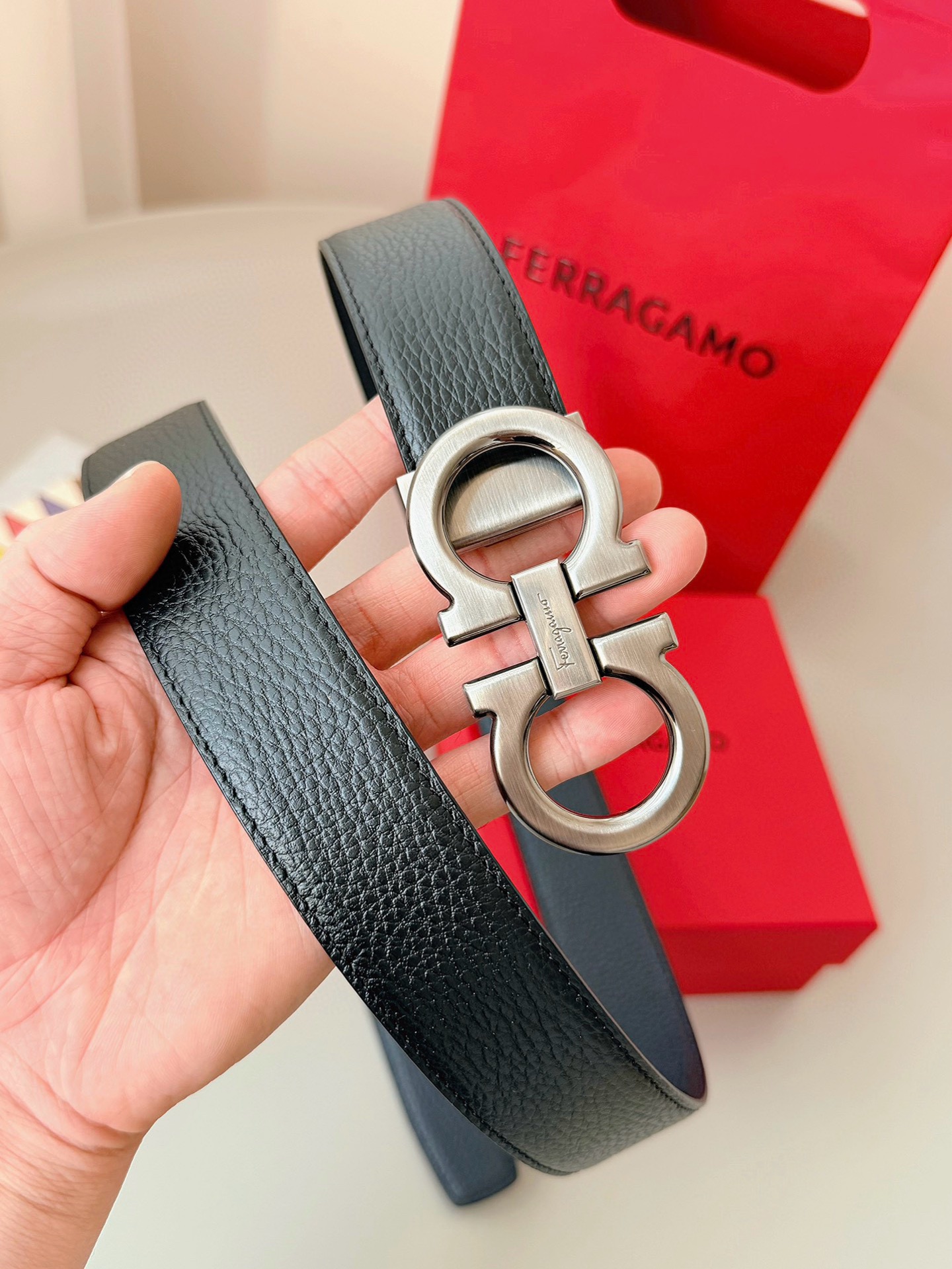 Salvatore Ferragamo Male Basic Belt Top Grain Leather S-m-l