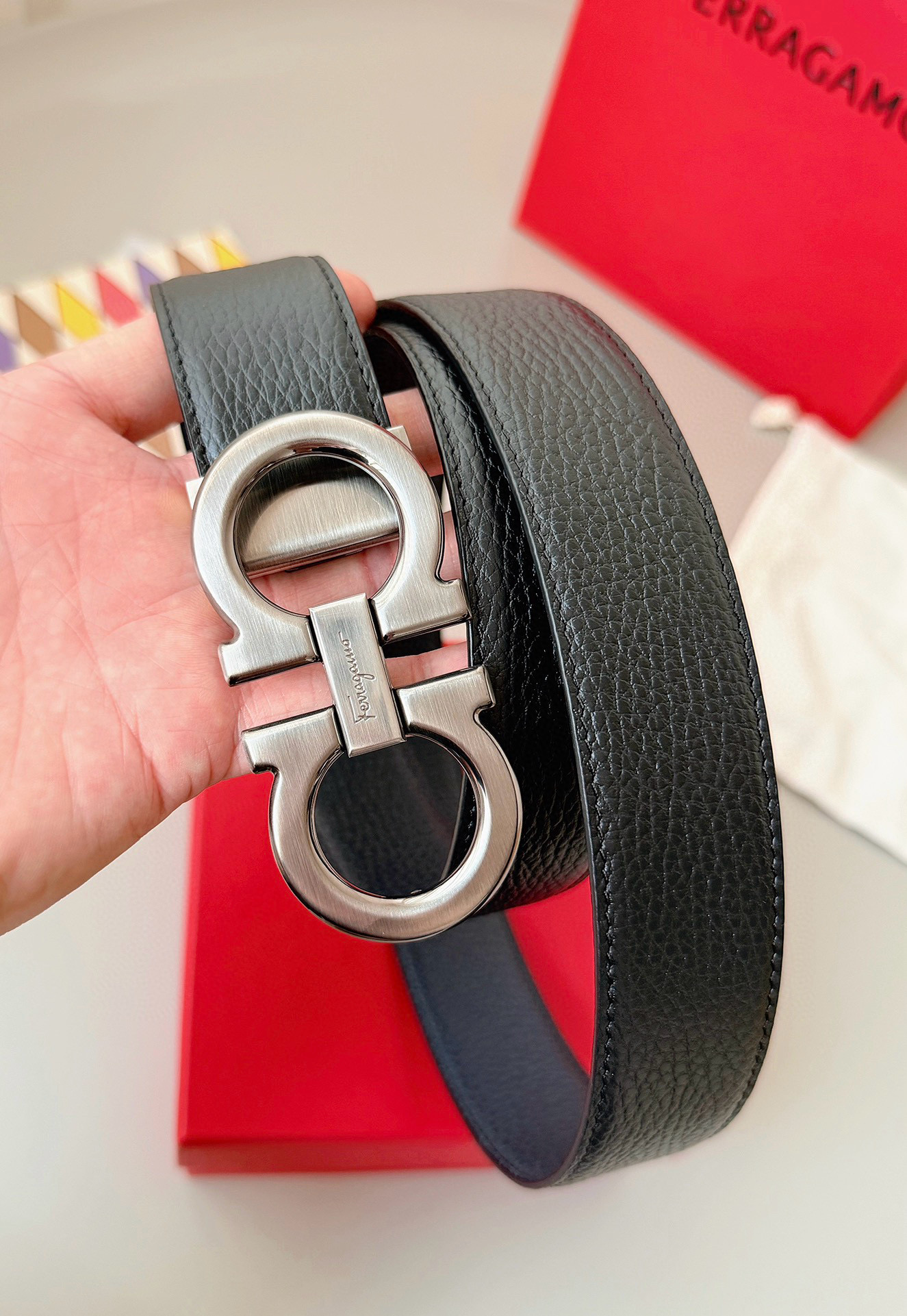 Salvatore Ferragamo Male Basic Belt Top Grain Leather S-m-l