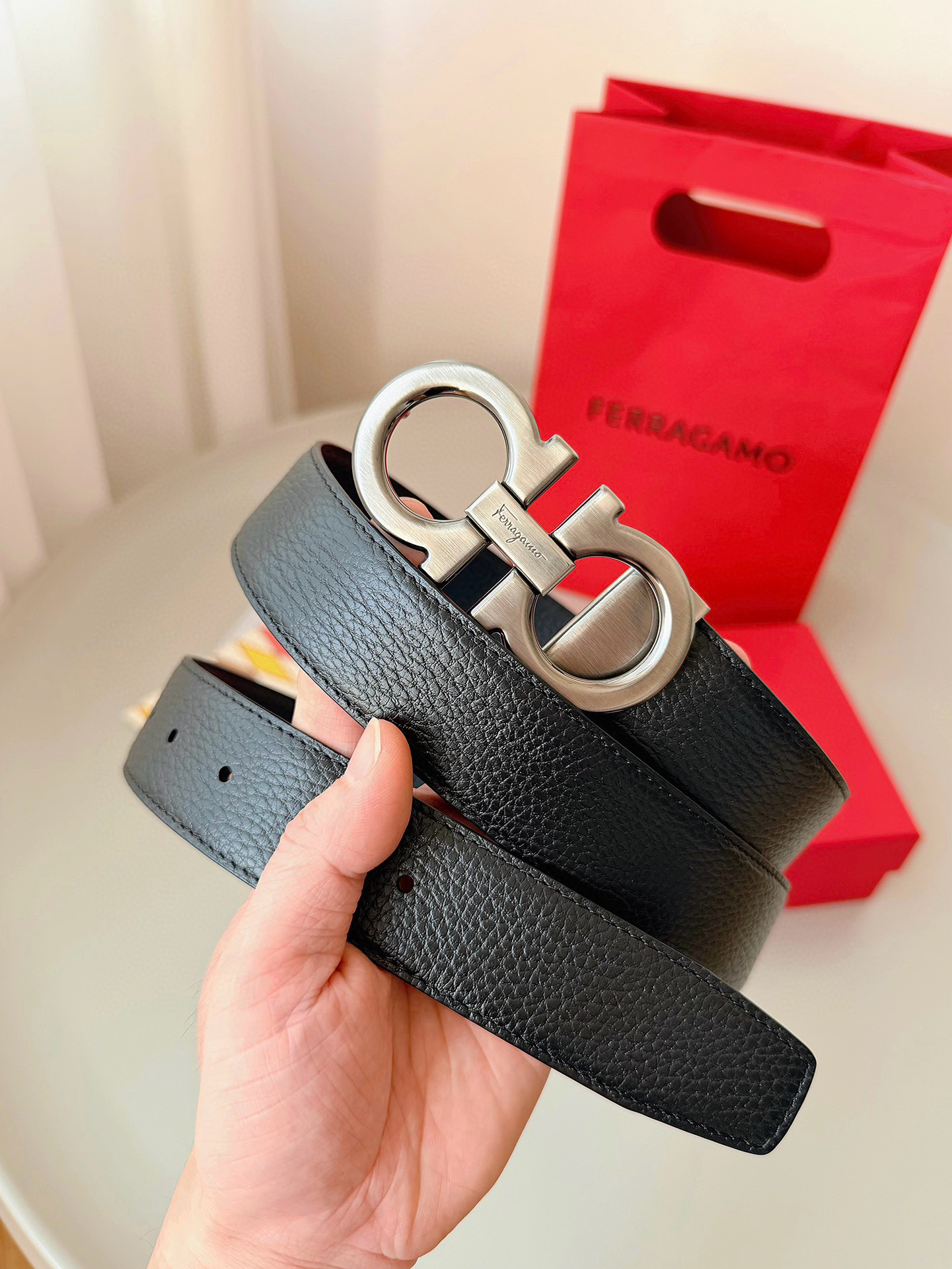 Salvatore Ferragamo Male Basic Belt Top Grain Leather S-m-l