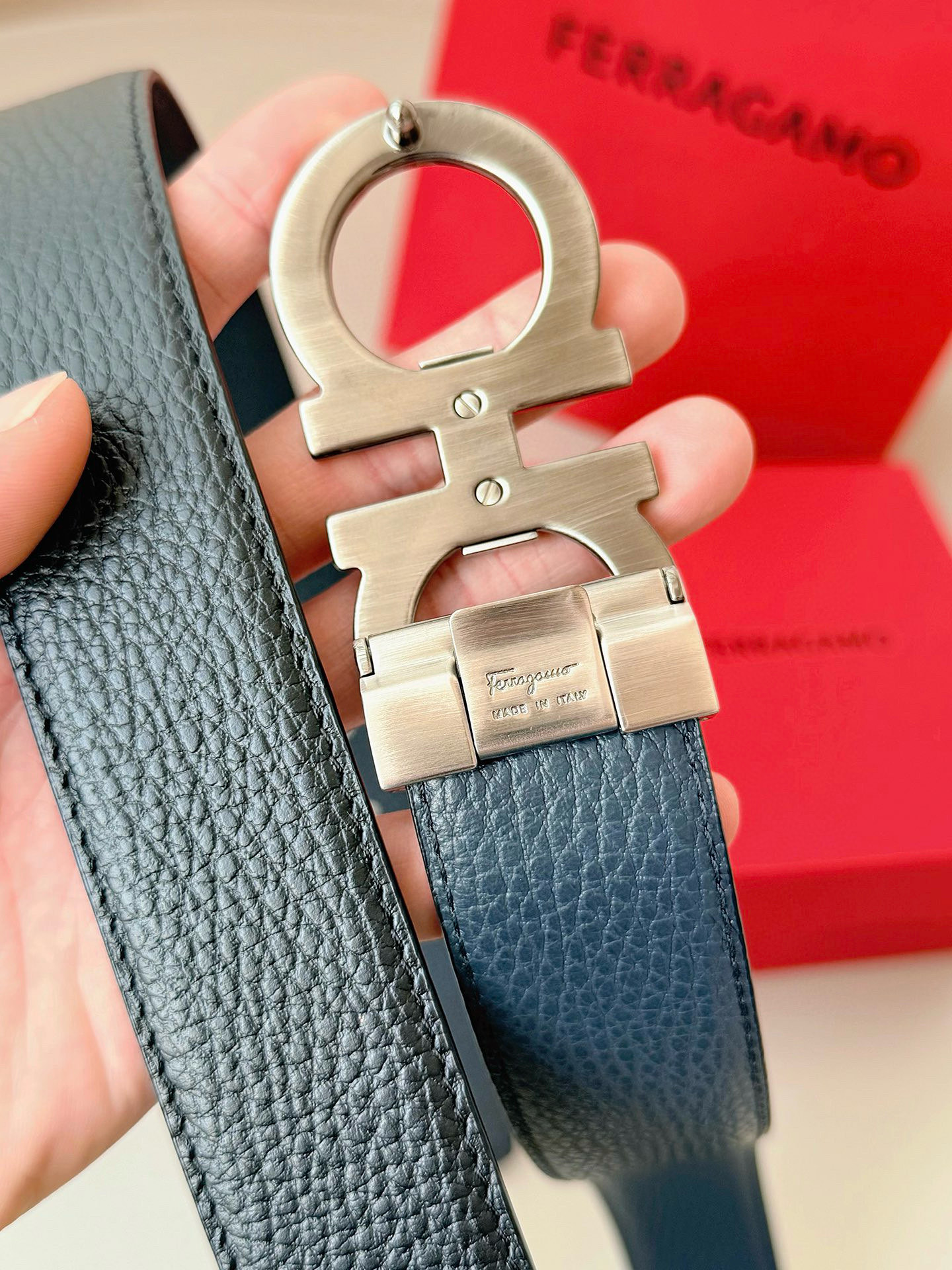 Salvatore Ferragamo Male Basic Belt Top Grain Leather S-m-l