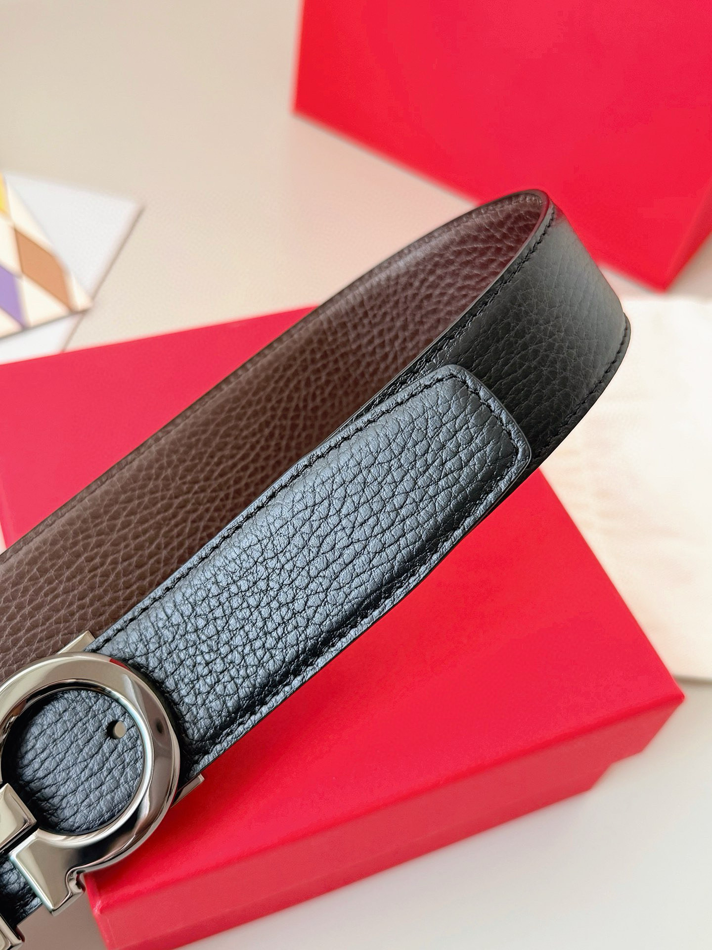 Salvatore Ferragamo Male Basic Belt Top Grain Leather S-m-l
