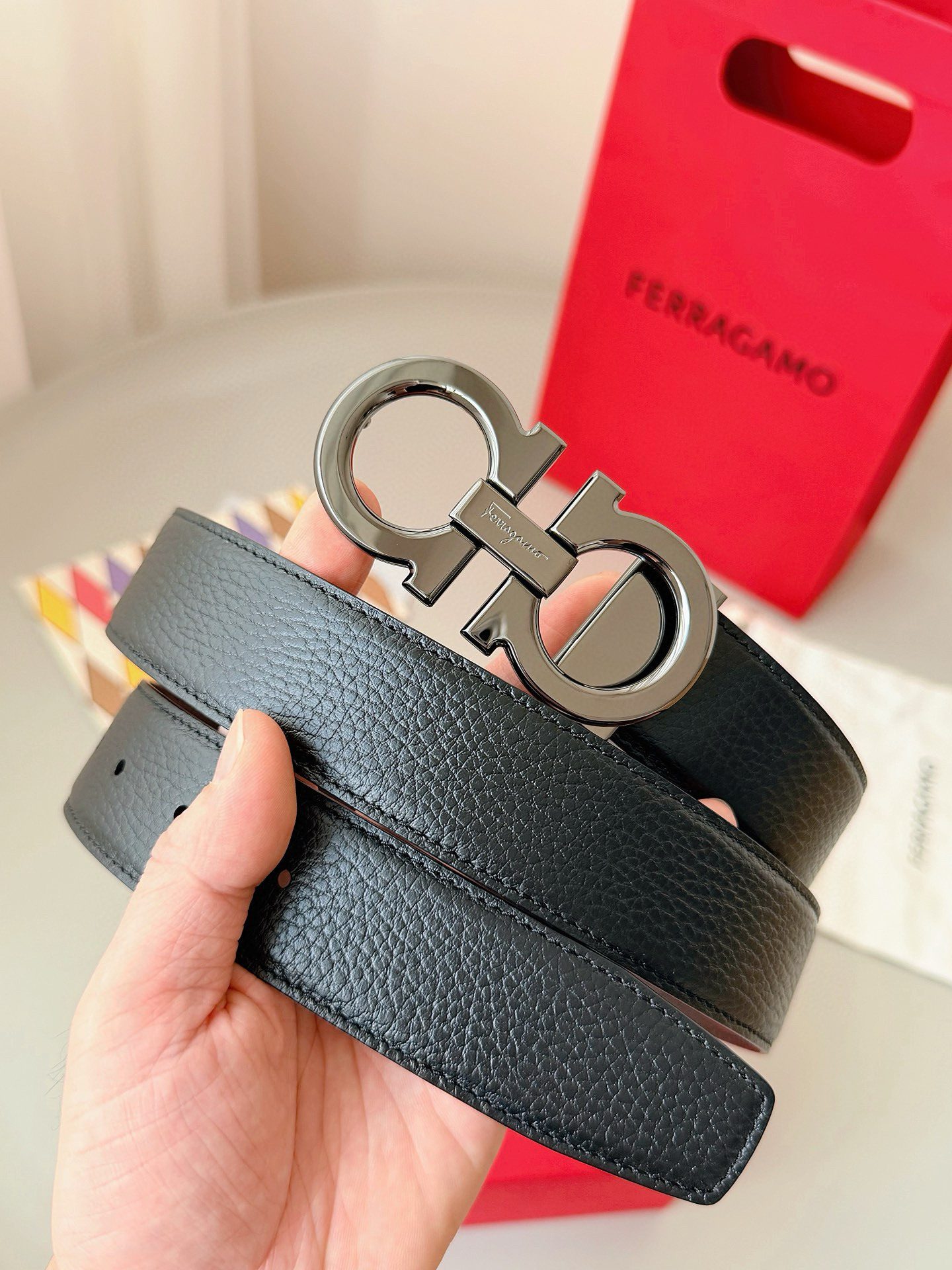 Salvatore Ferragamo Male Basic Belt Top Grain Leather S-m-l