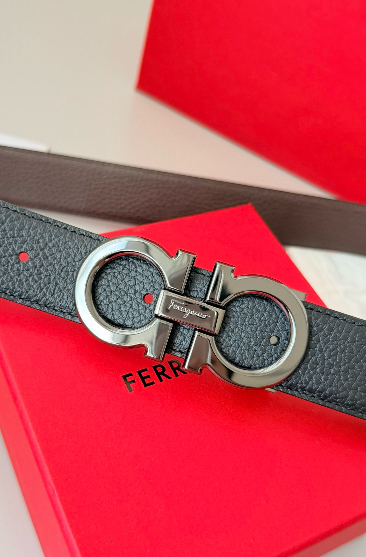 Salvatore Ferragamo Male Basic Belt Top Grain Leather S-m-l