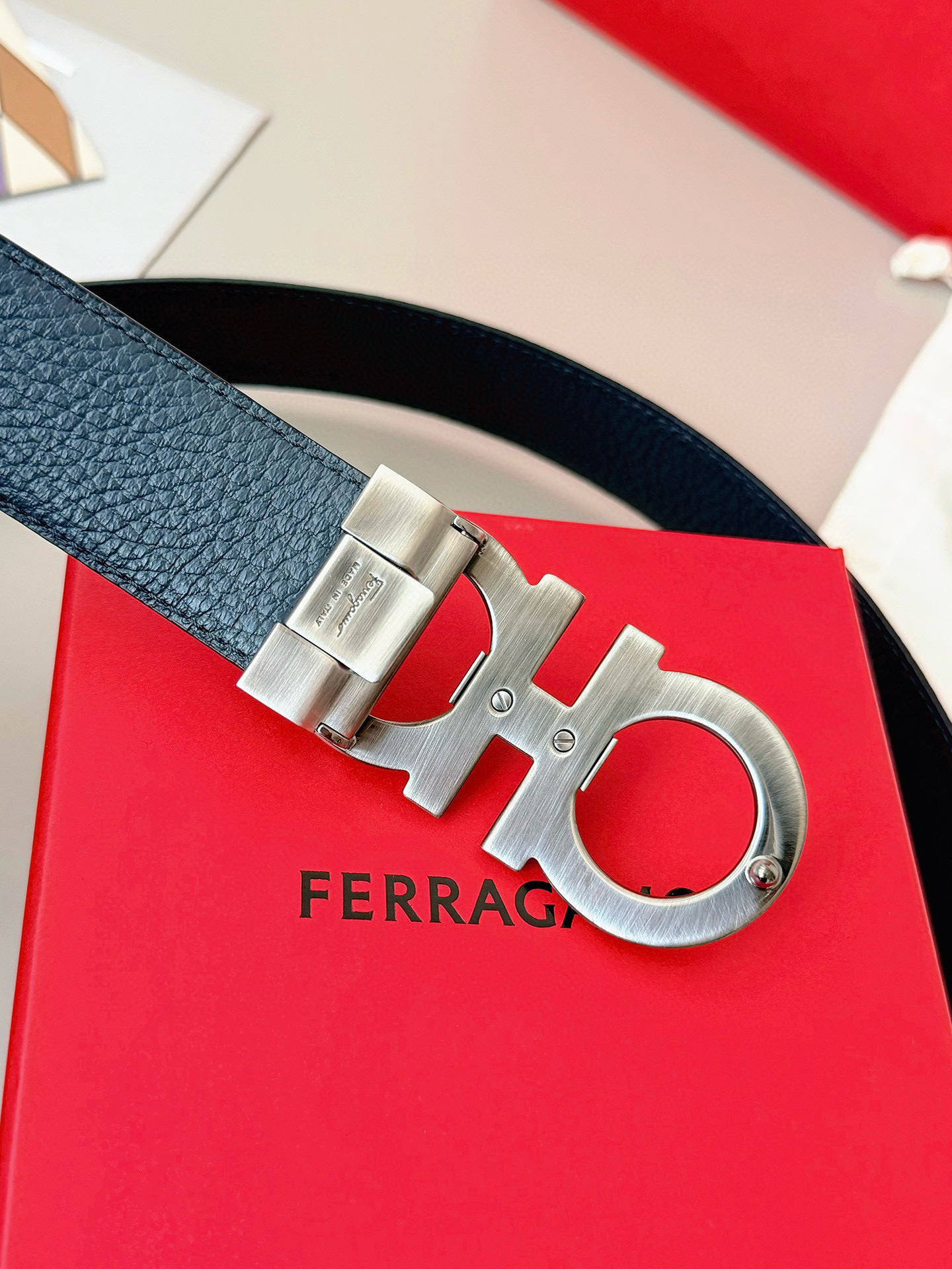 Salvatore Ferragamo Male Basic Belt Top Grain Leather S-m-l