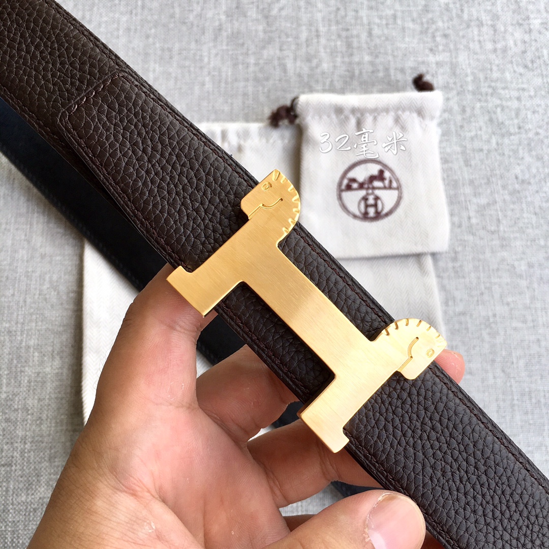 Hermès Male Leather Belt Cow Leather 38mm-s-m-l