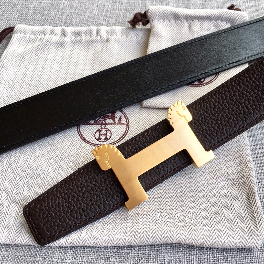 Hermès Male Leather Belt Cow Leather 38mm-s-m-l