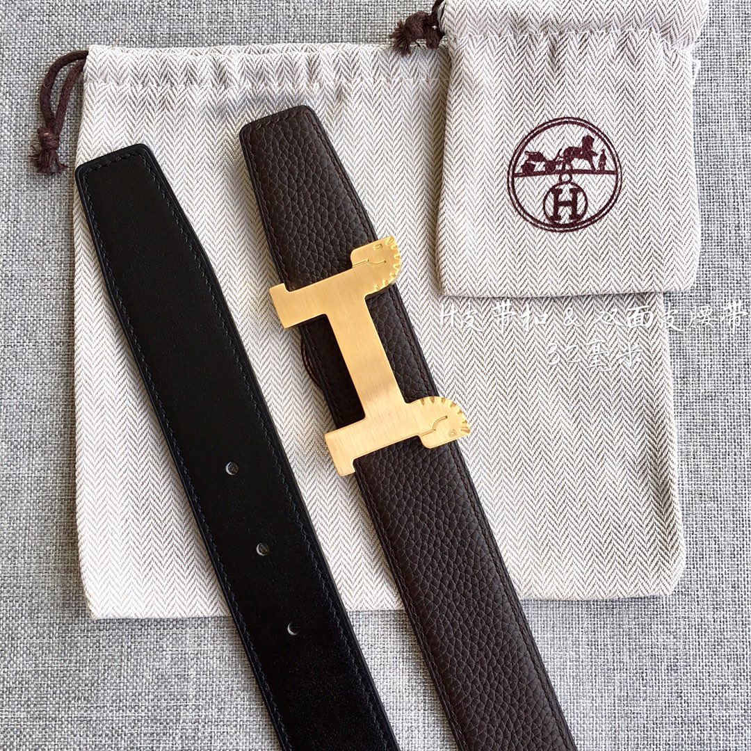 Hermès Male Leather Belt Cow Leather 38mm-s-m-l