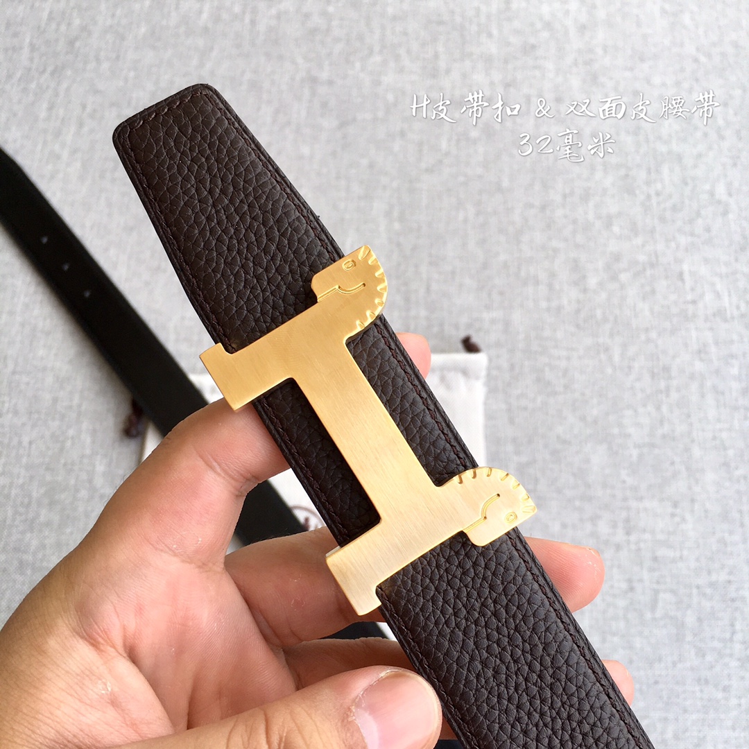 Hermès Male Leather Belt Cow Leather 38mm-s-m-l