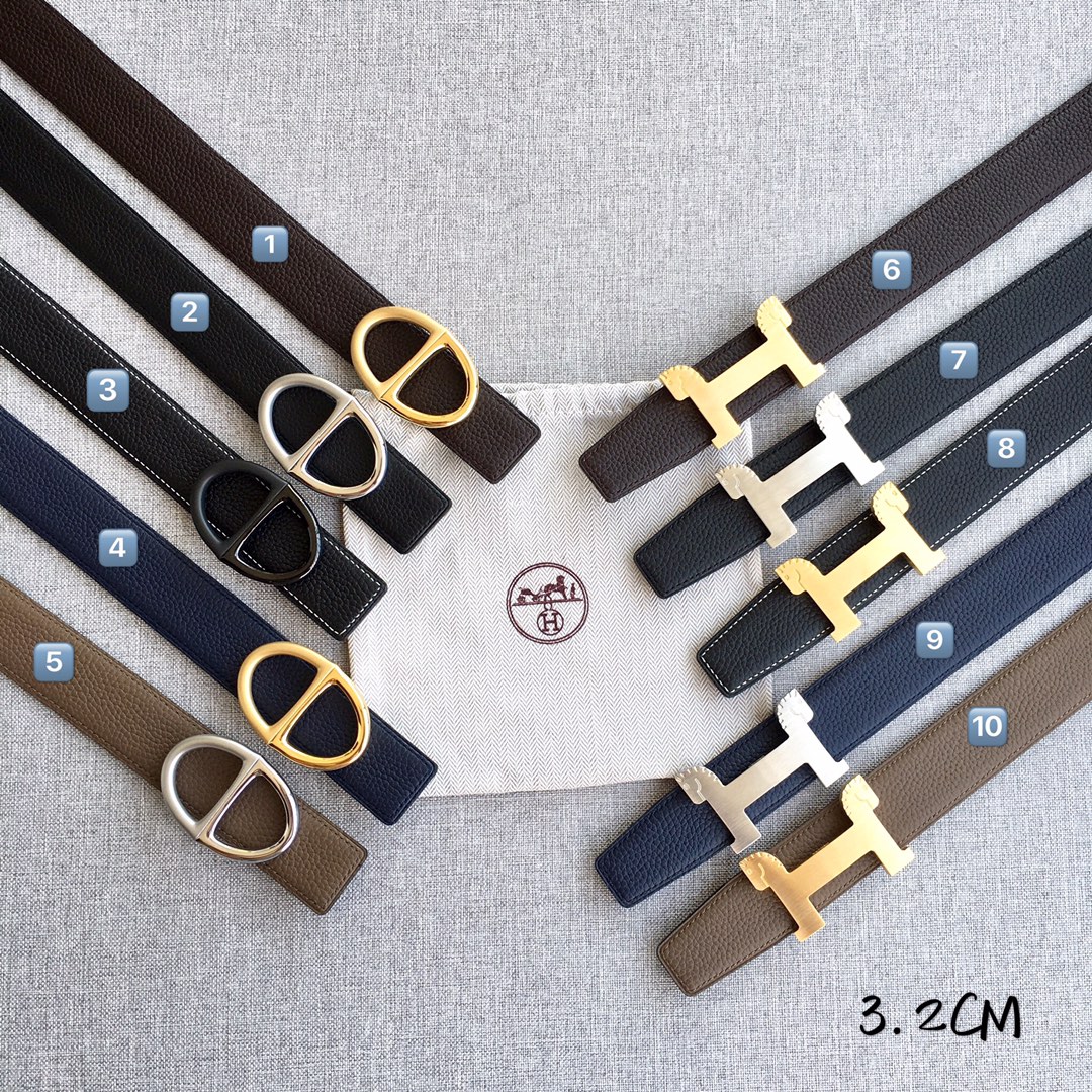 Hermès Male Leather Belt Cow Leather 38mm-s-m-l