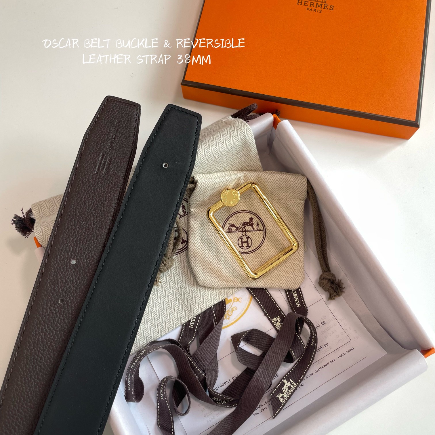 Hermès Male Basic Belt 38mm-s-m-l