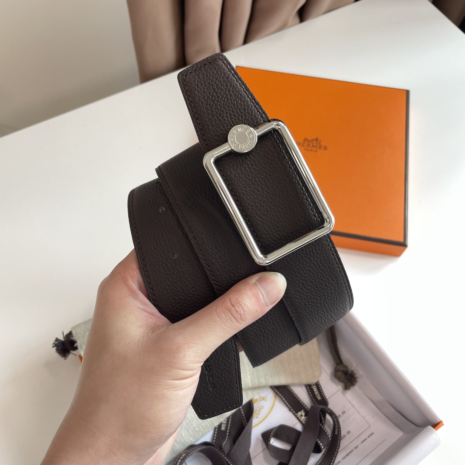 Hermès Male Basic Belt 38mm-s-m-l