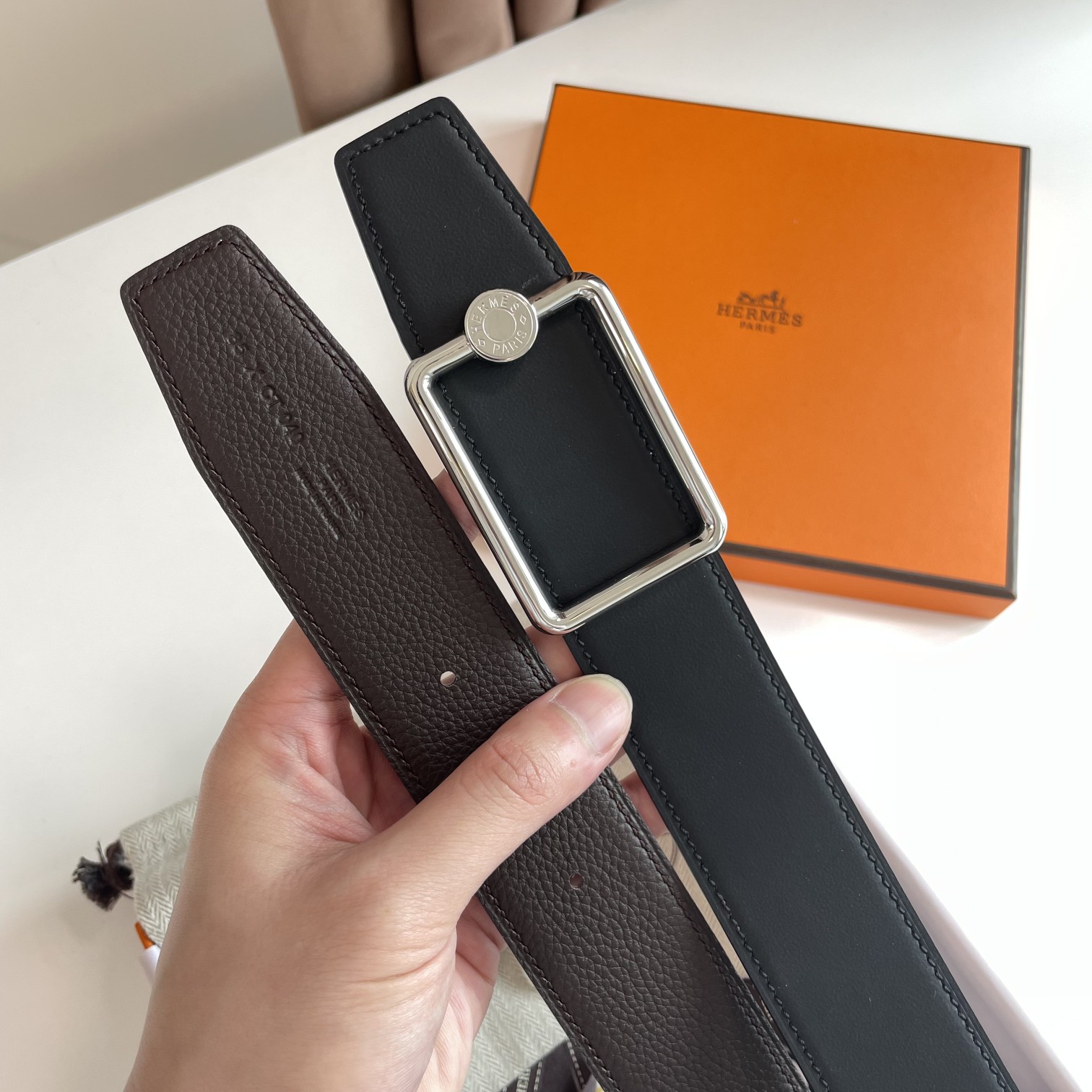 Hermès Male Basic Belt 38mm-s-m-l