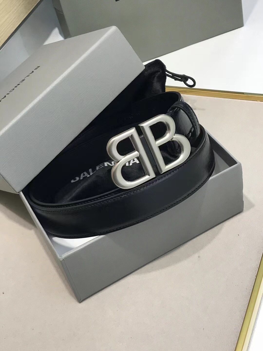 Balenciaga Basic Belt Black 30mm-l