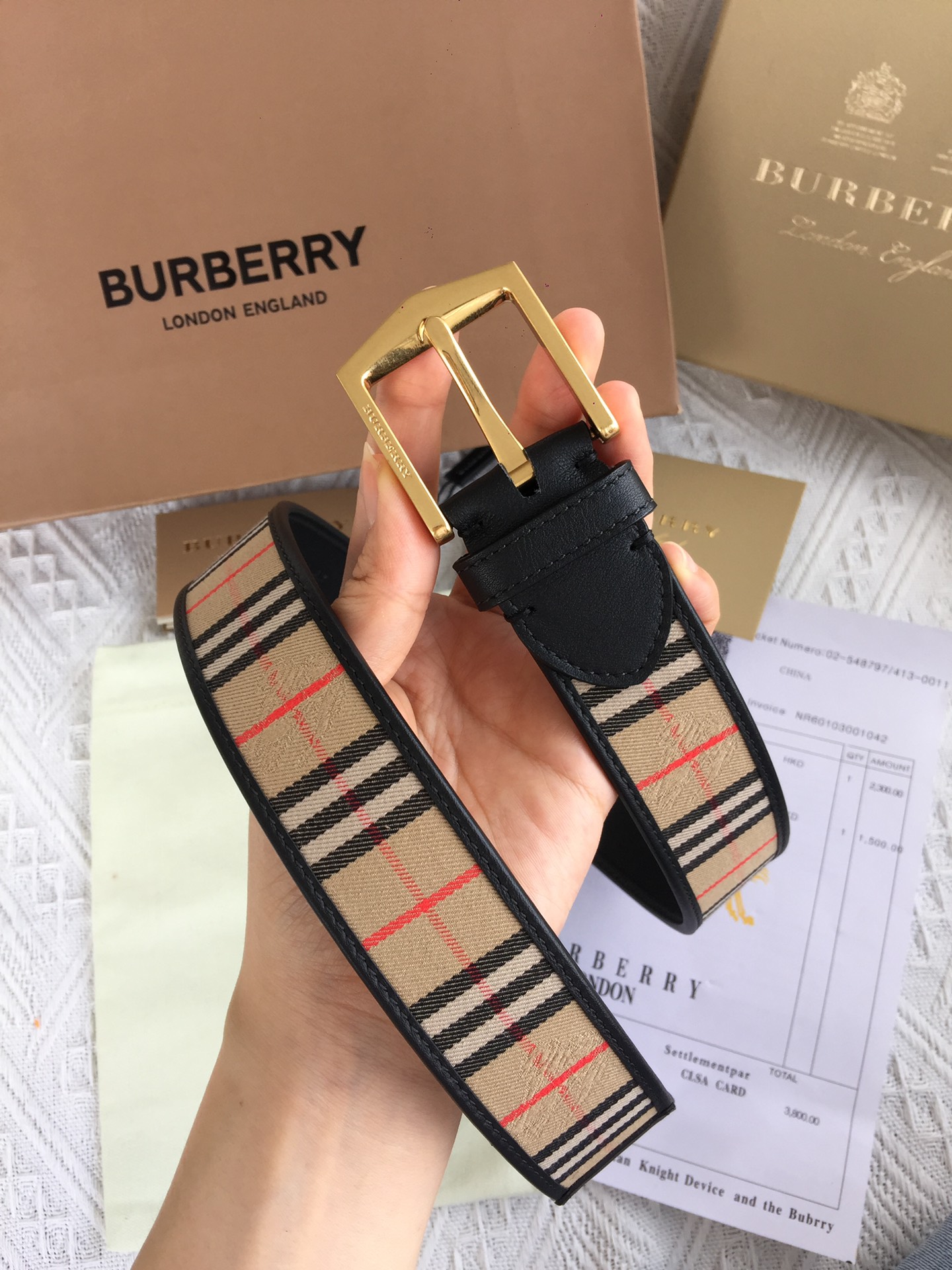 Burberry Leather Belt 35mm