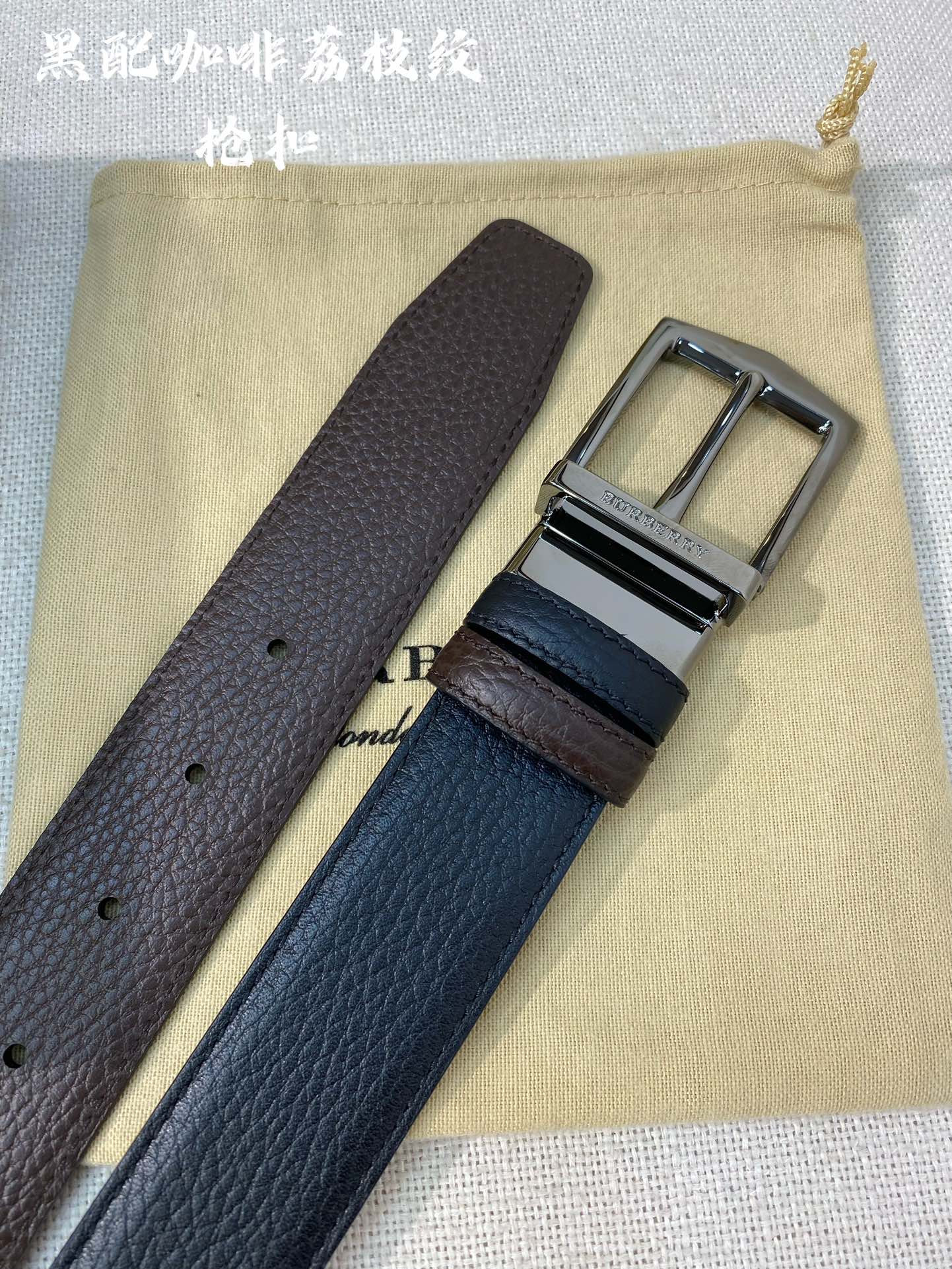 Burberry Male Leather Belt Cow Leather M