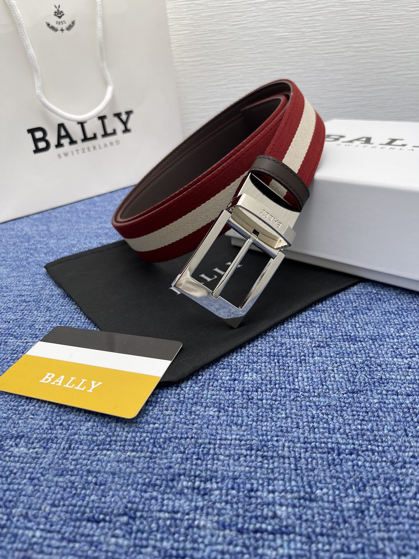 Bally Male Leather Belt Cow Leather