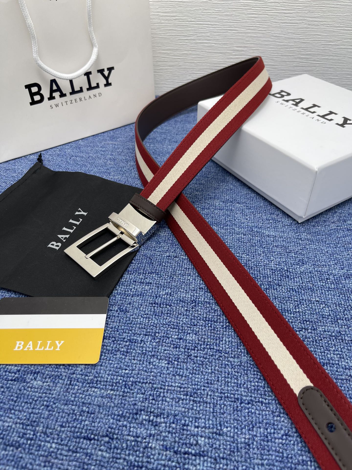 Bally Male Leather Belt Cow Leather
