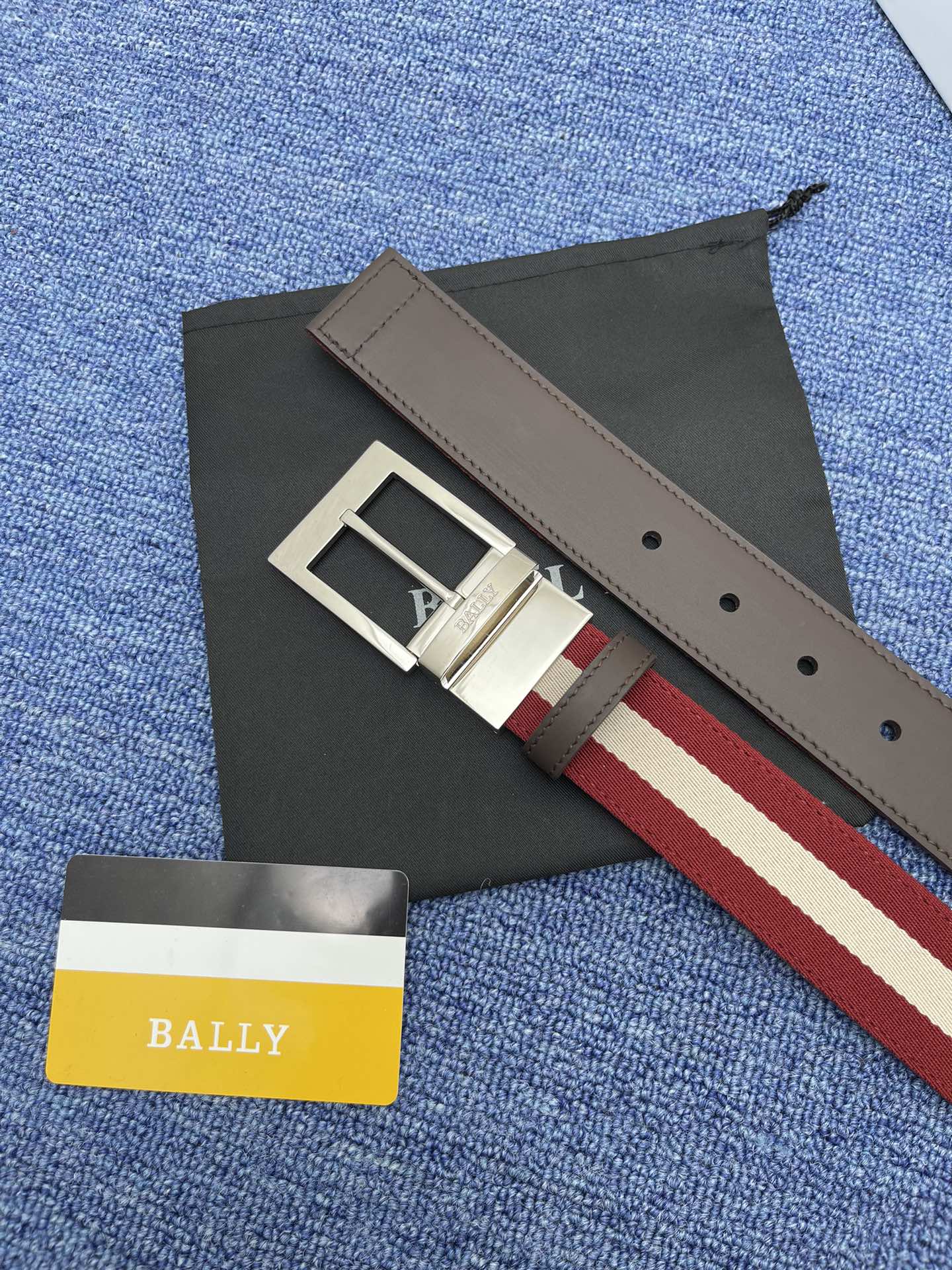 Bally Male Leather Belt Cow Leather