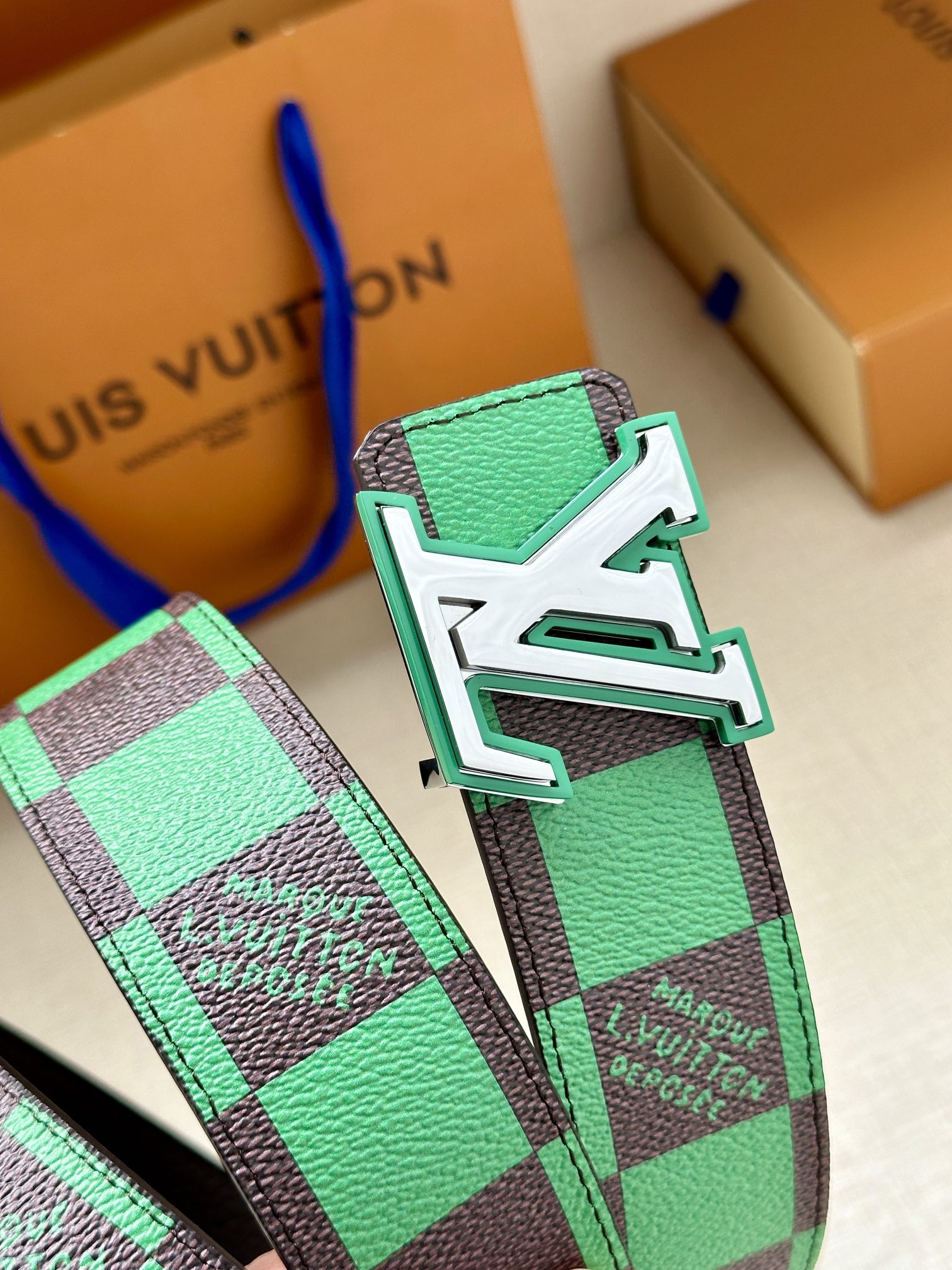 Louis Vuitton Male Basic Belt Cow Leather S-m-l