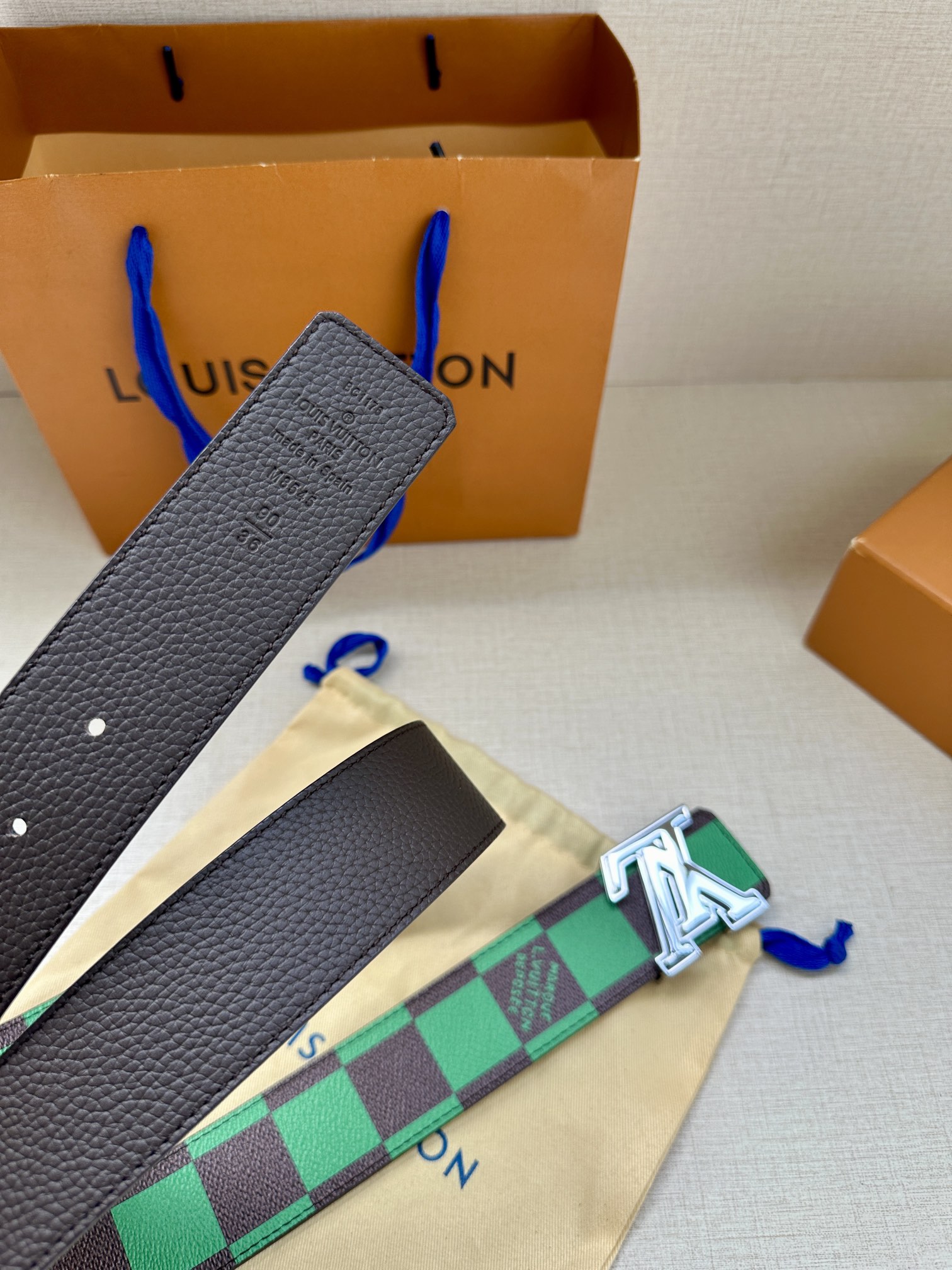 Louis Vuitton Male Basic Belt Cow Leather S-m-l