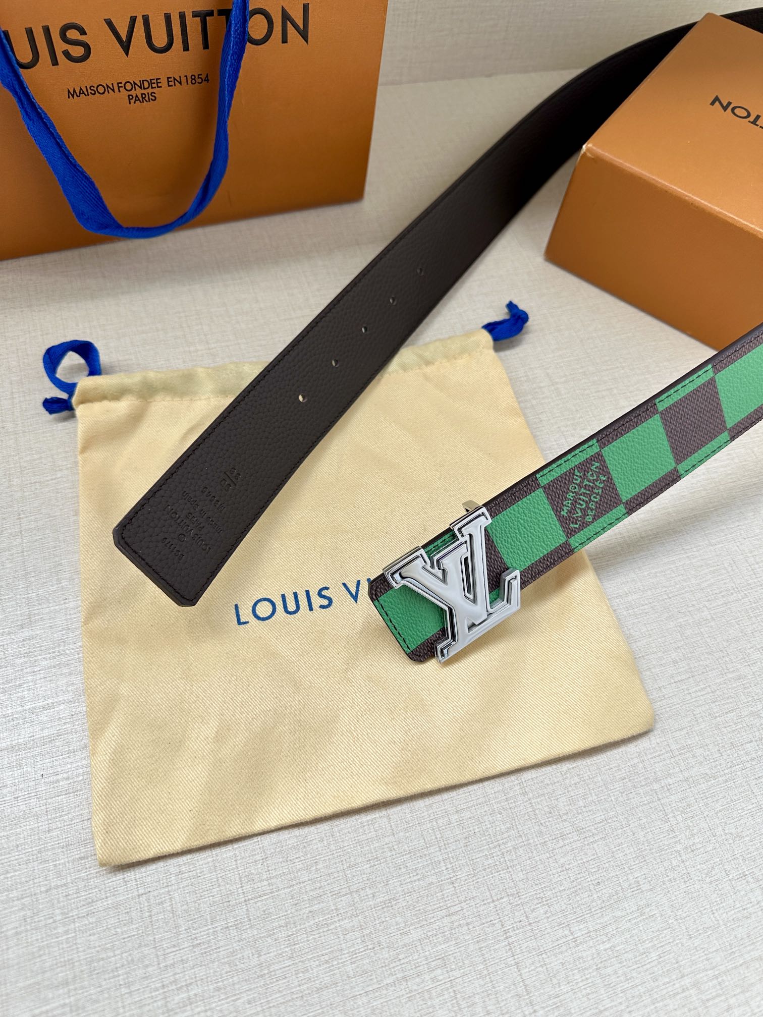Louis Vuitton Male Basic Belt Cow Leather S-m-l