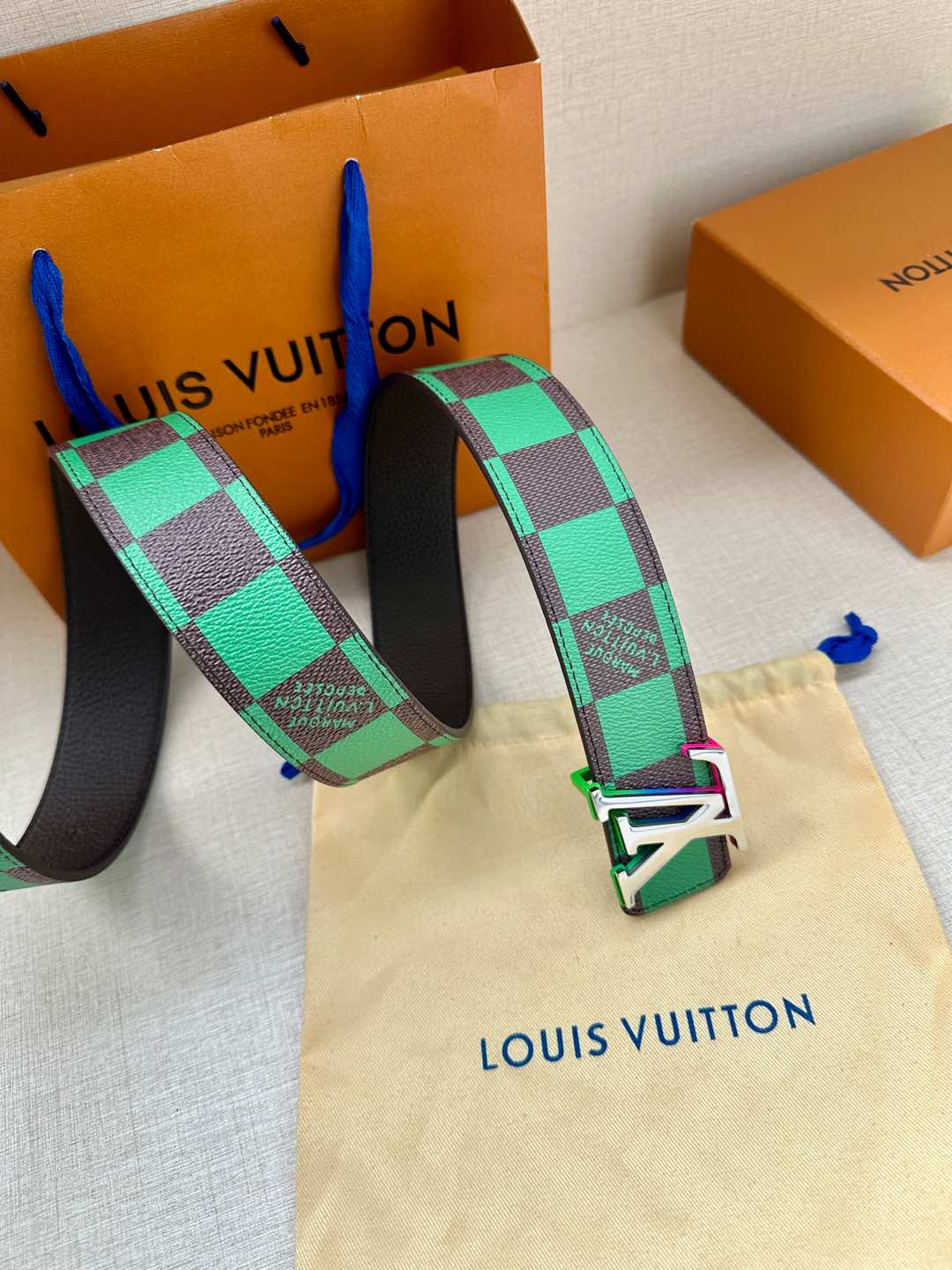 Louis Vuitton Male Basic Belt Cow Leather S-m-l