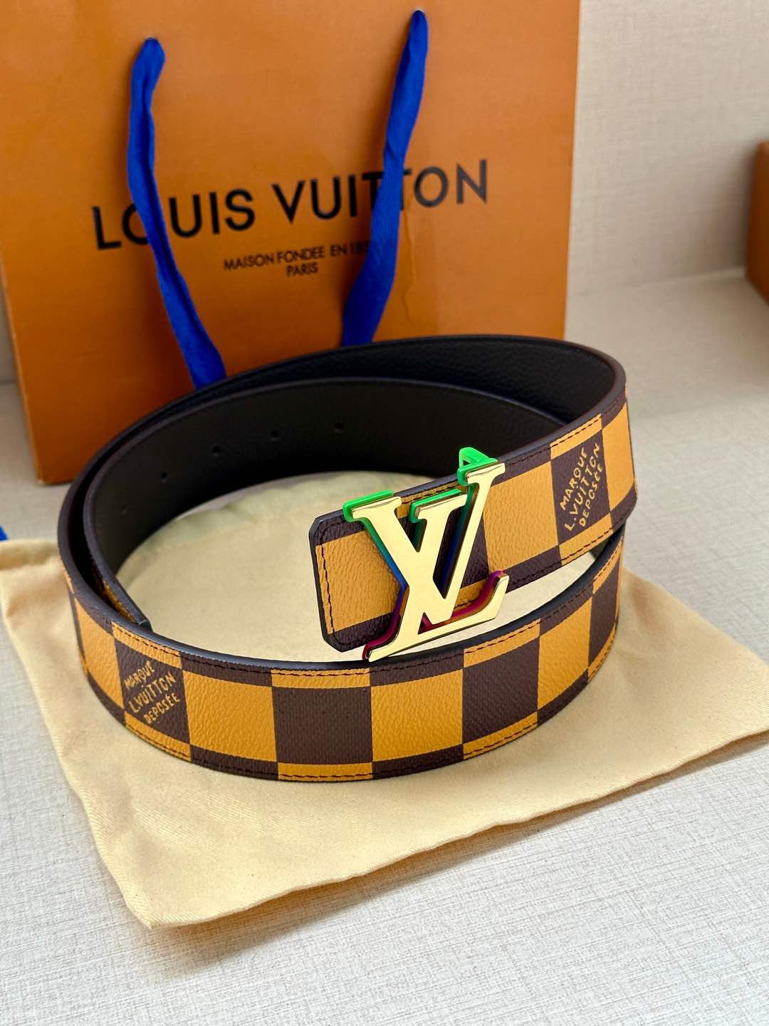 Louis Vuitton Male Basic Belt Cow Leather S-m-l
