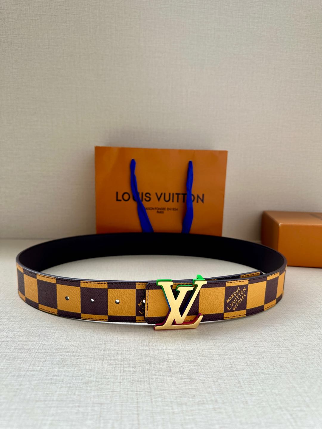 Louis Vuitton Male Basic Belt Cow Leather S-m-l
