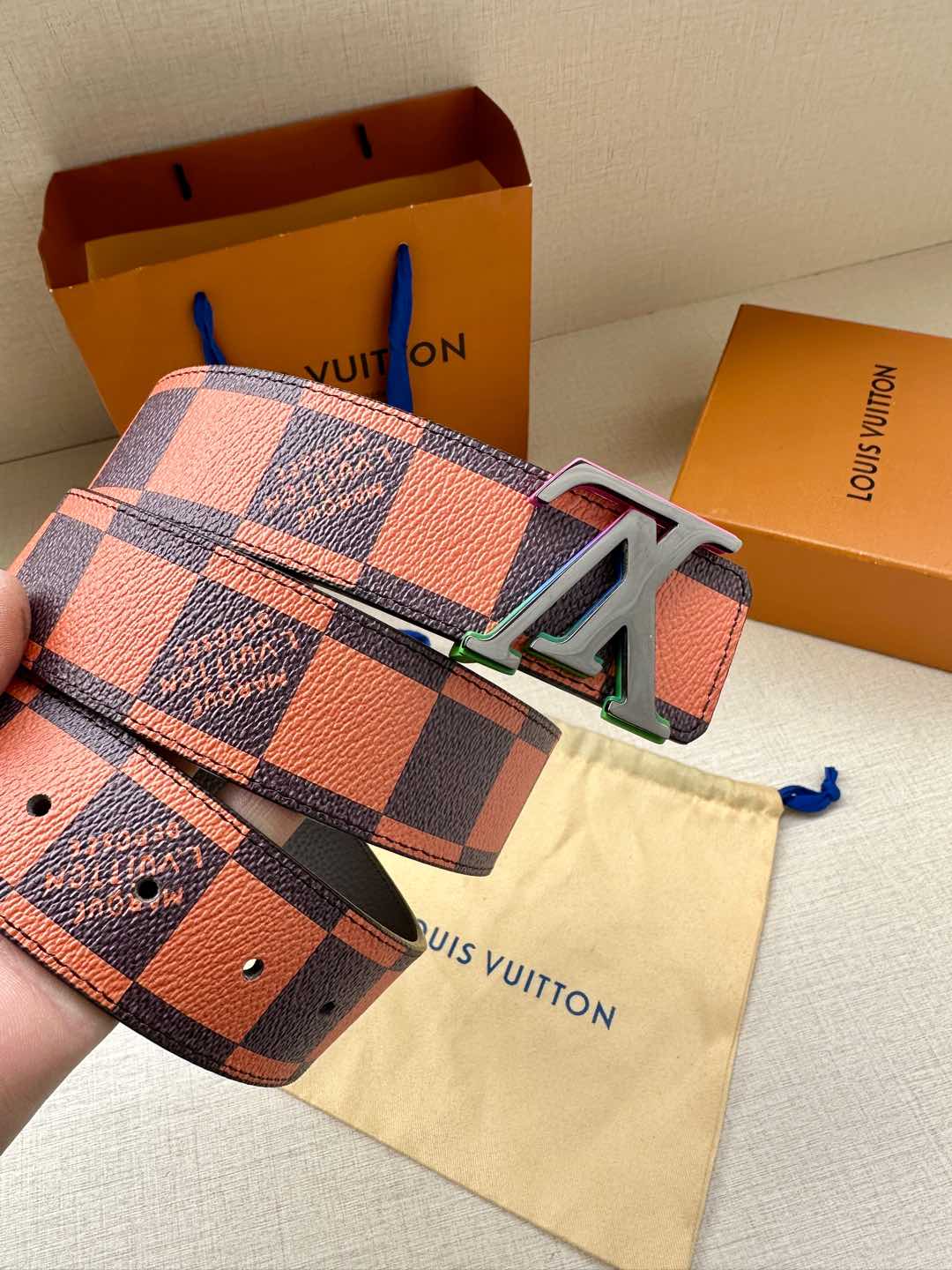 Louis Vuitton Male Basic Belt Cow Leather S-m-l