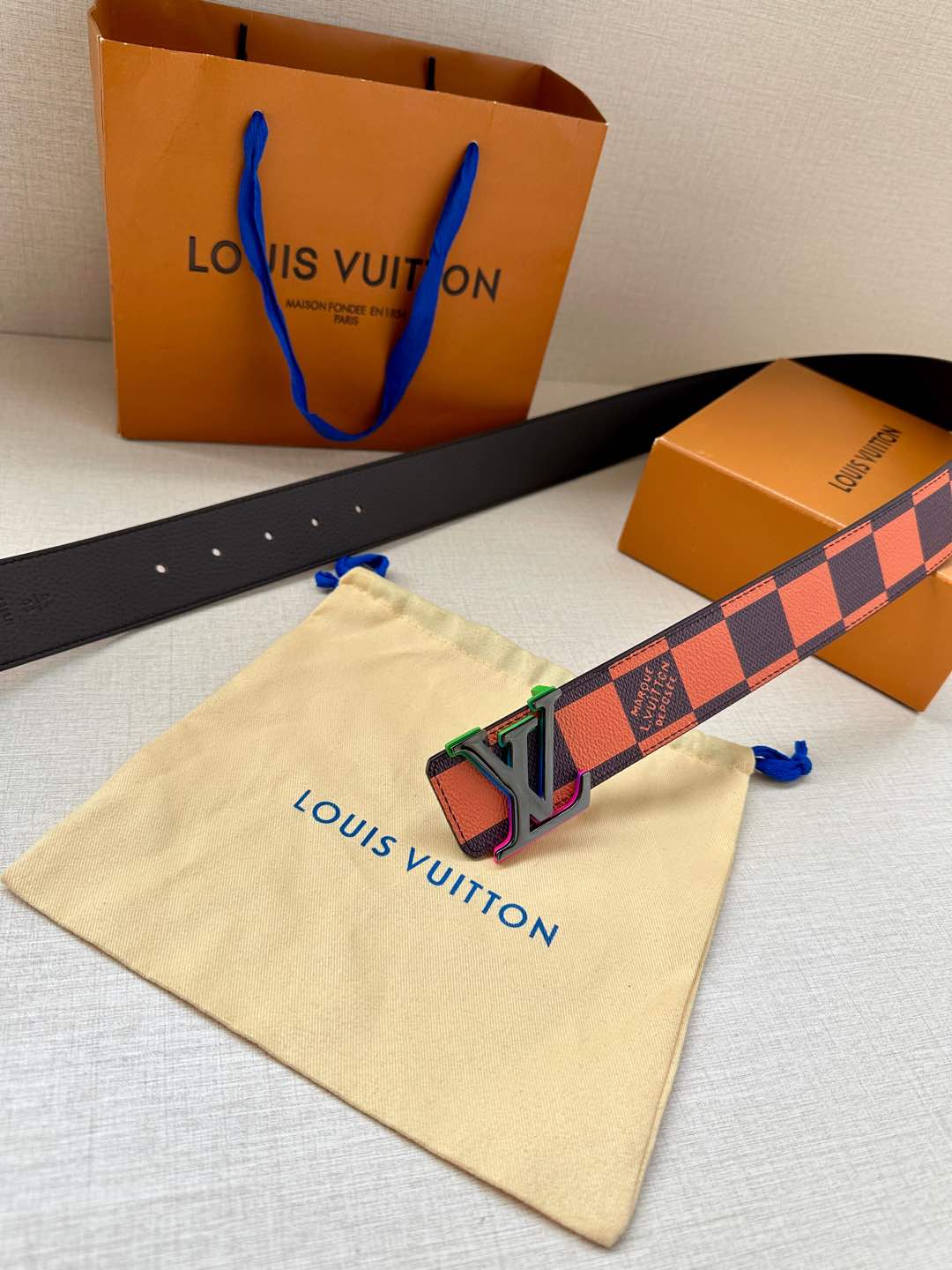 Louis Vuitton Male Basic Belt Cow Leather S-m-l