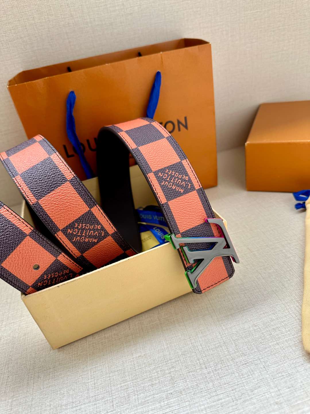 Louis Vuitton Male Basic Belt Cow Leather S-m-l