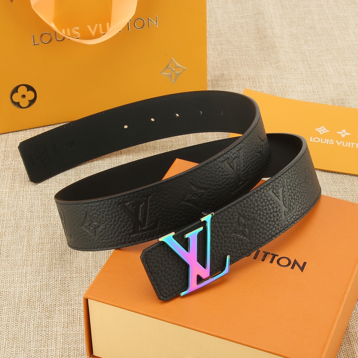 Louis Vuitton Male Basic Belt Cow Leather S-m-l