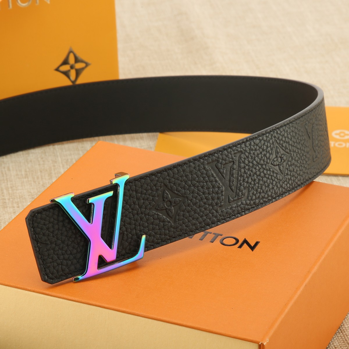 Louis Vuitton Male Basic Belt Cow Leather S-m-l