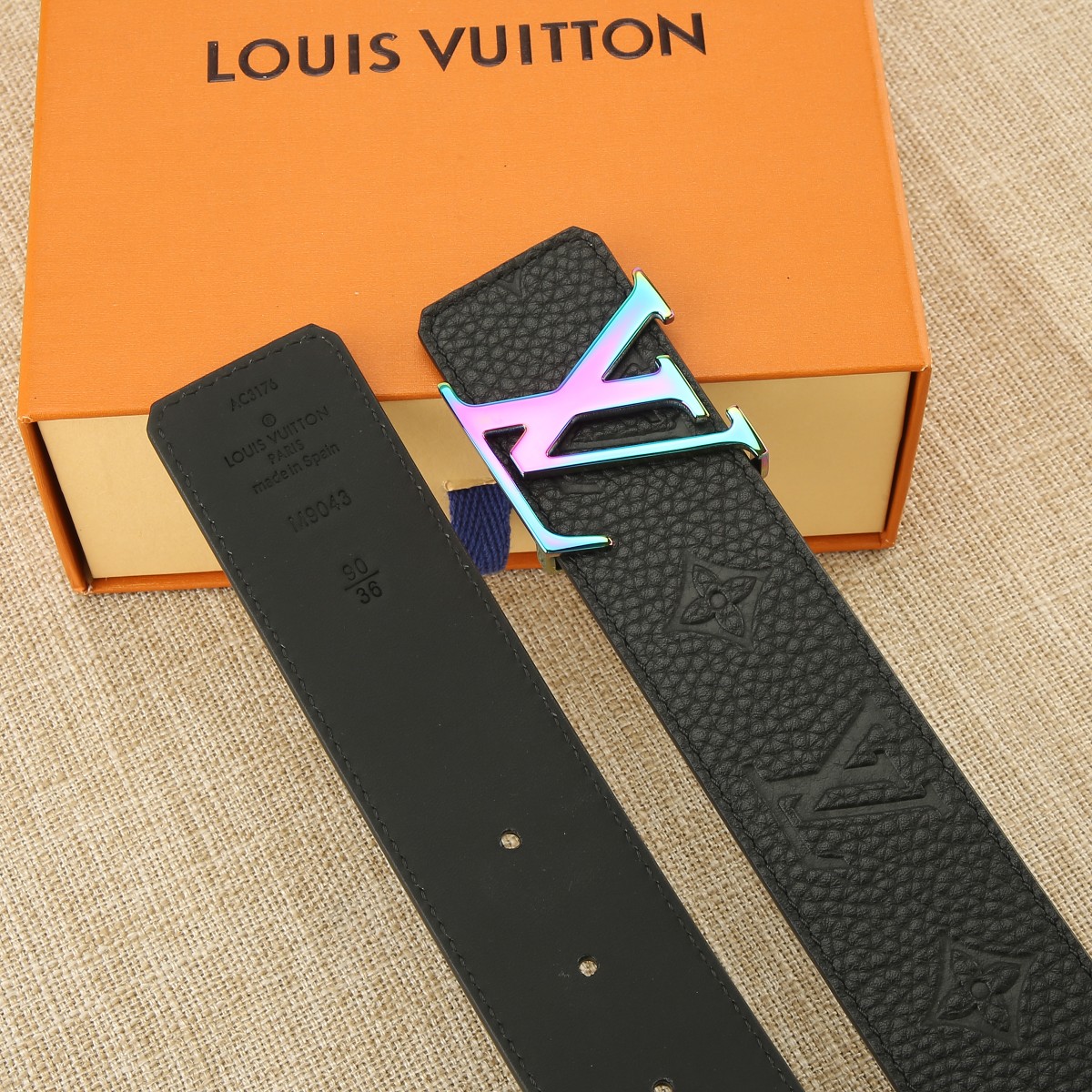 Louis Vuitton Male Basic Belt Cow Leather S-m-l