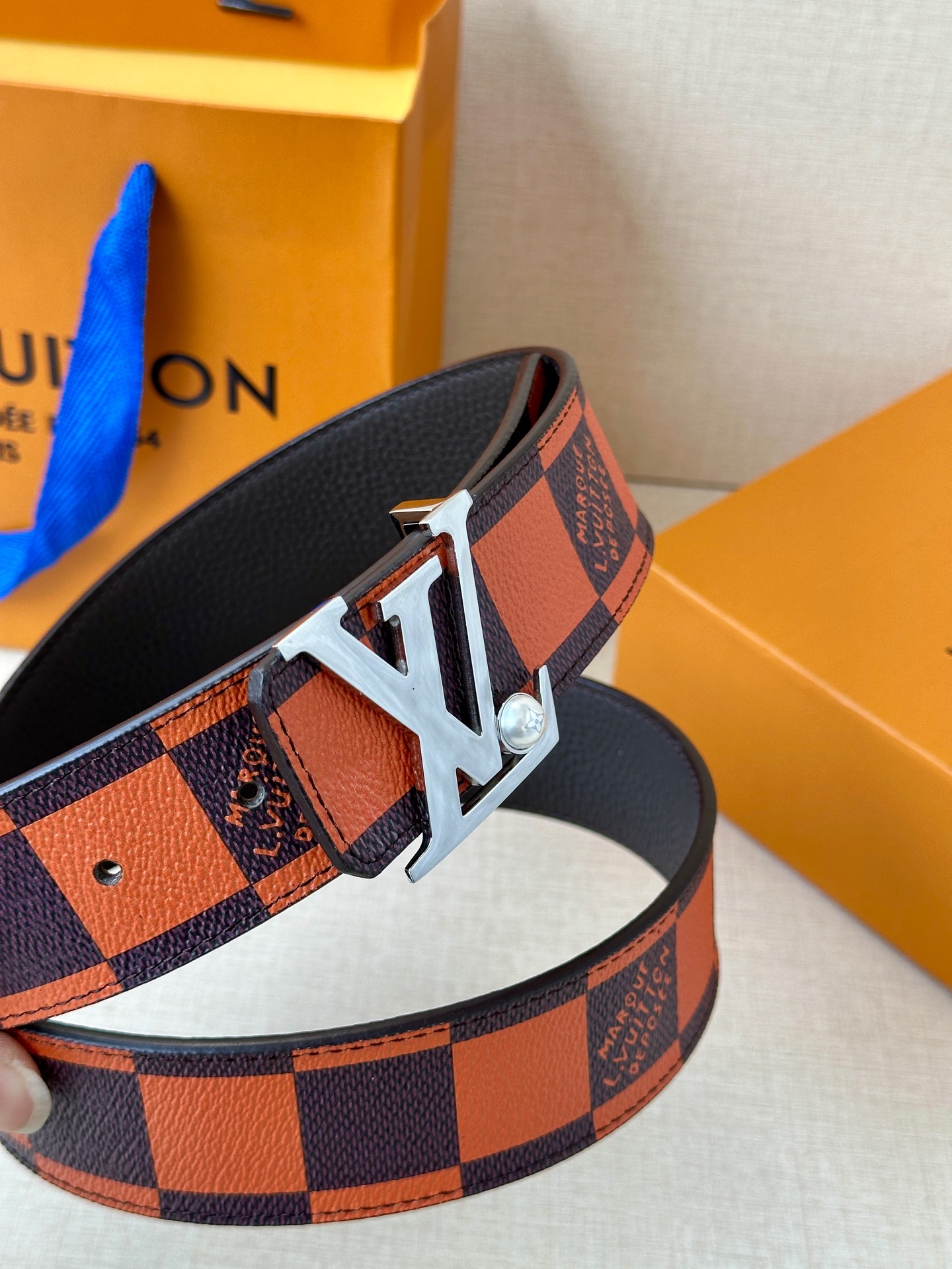 Louis Vuitton Male Basic Belt Cow Leather S-m-l